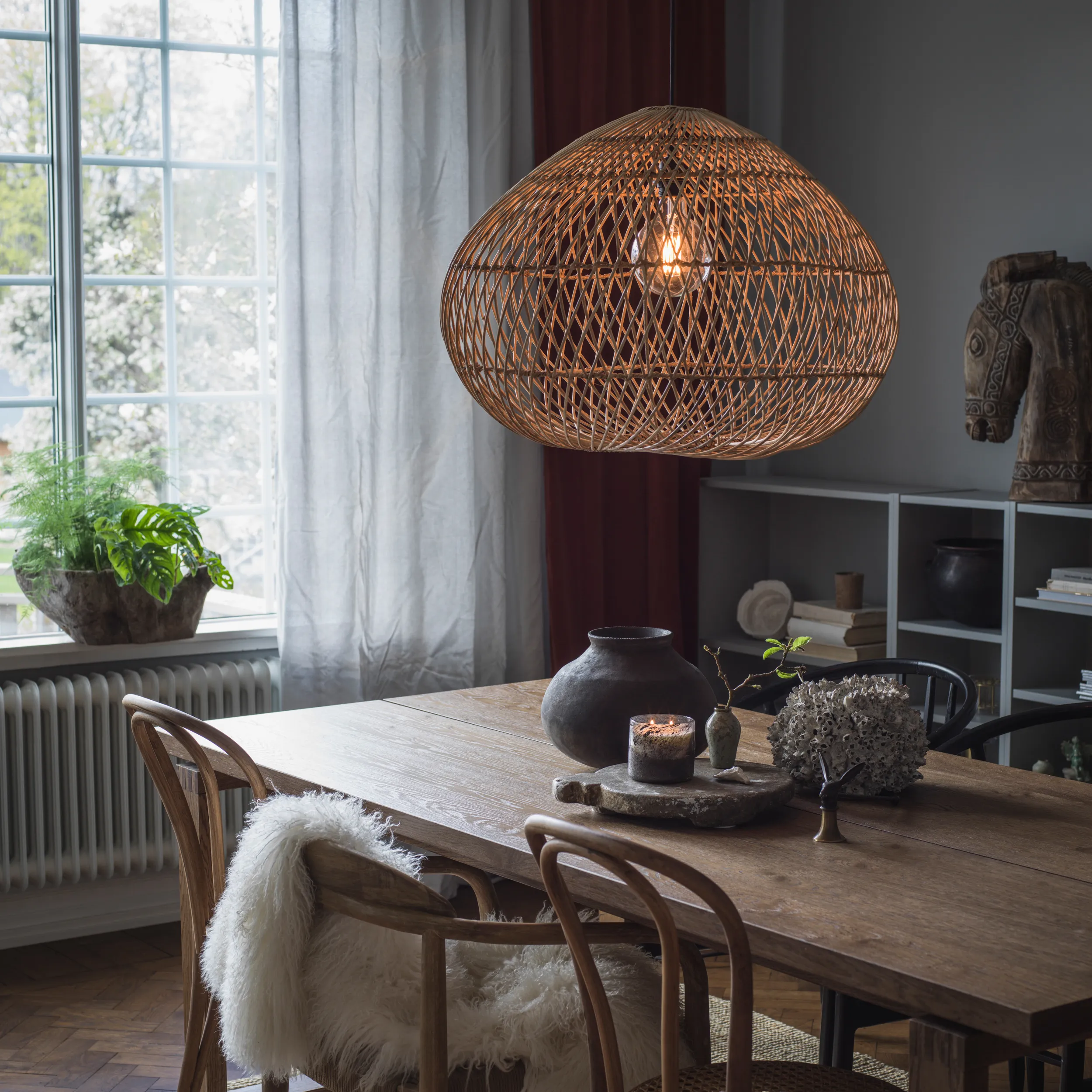Lampadario in rattan Karen.jn{font-size:18px}Ø 51 cm​