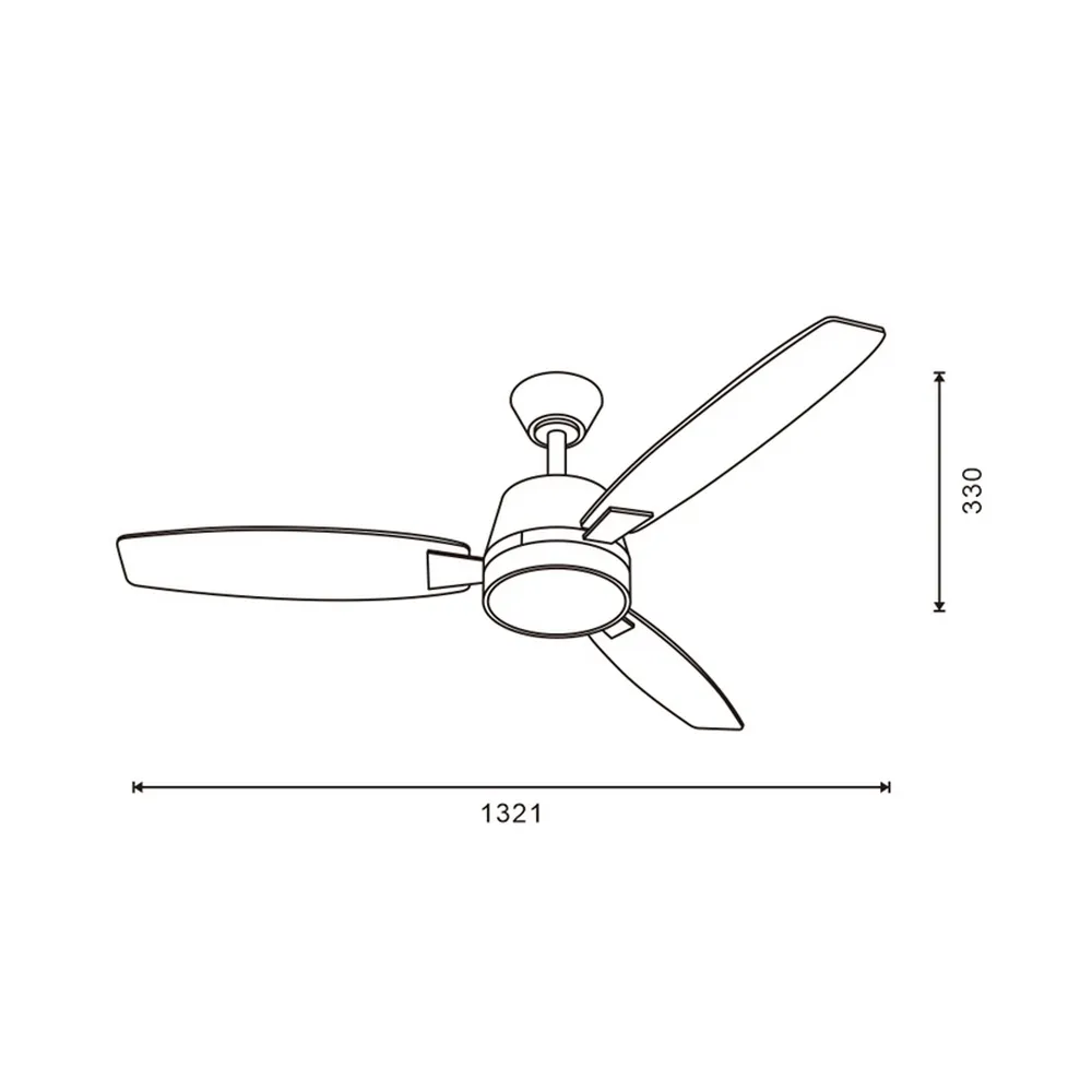 Lampadario Ventilatore da soffitto White Bass 18W illuminazione Led regolabile con telecomando M LEDME