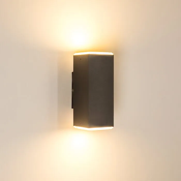 Laxa Applique da esterno LED Argento, 2-Luci