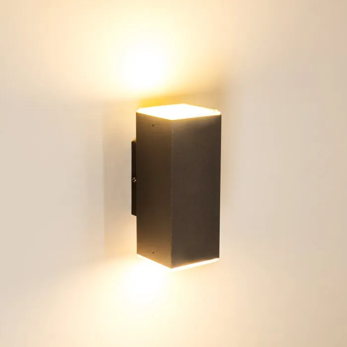 Laxa Applique da esterno LED Argento, 2-Luci