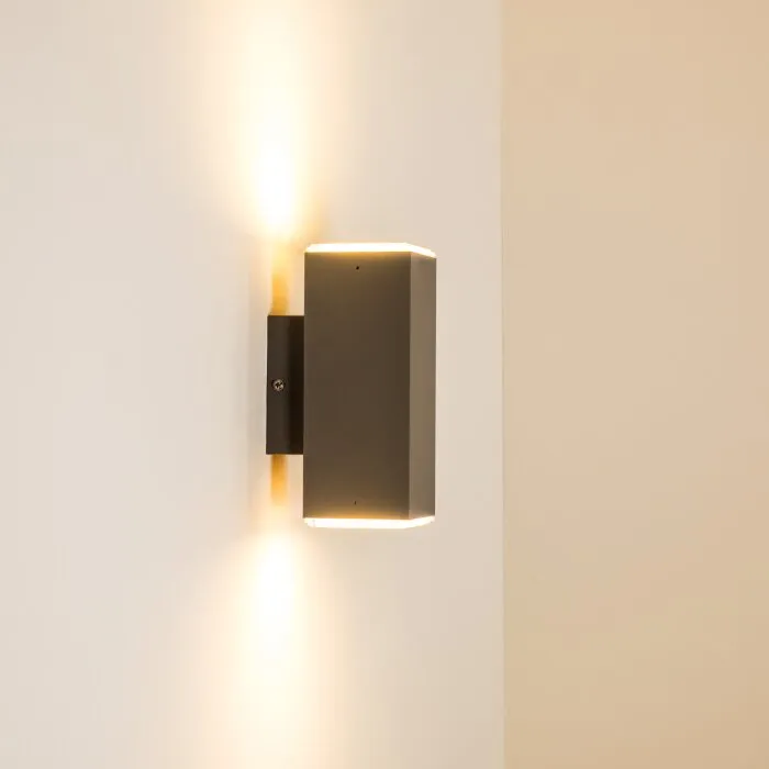 Laxa Applique da esterno LED Argento, 2-Luci