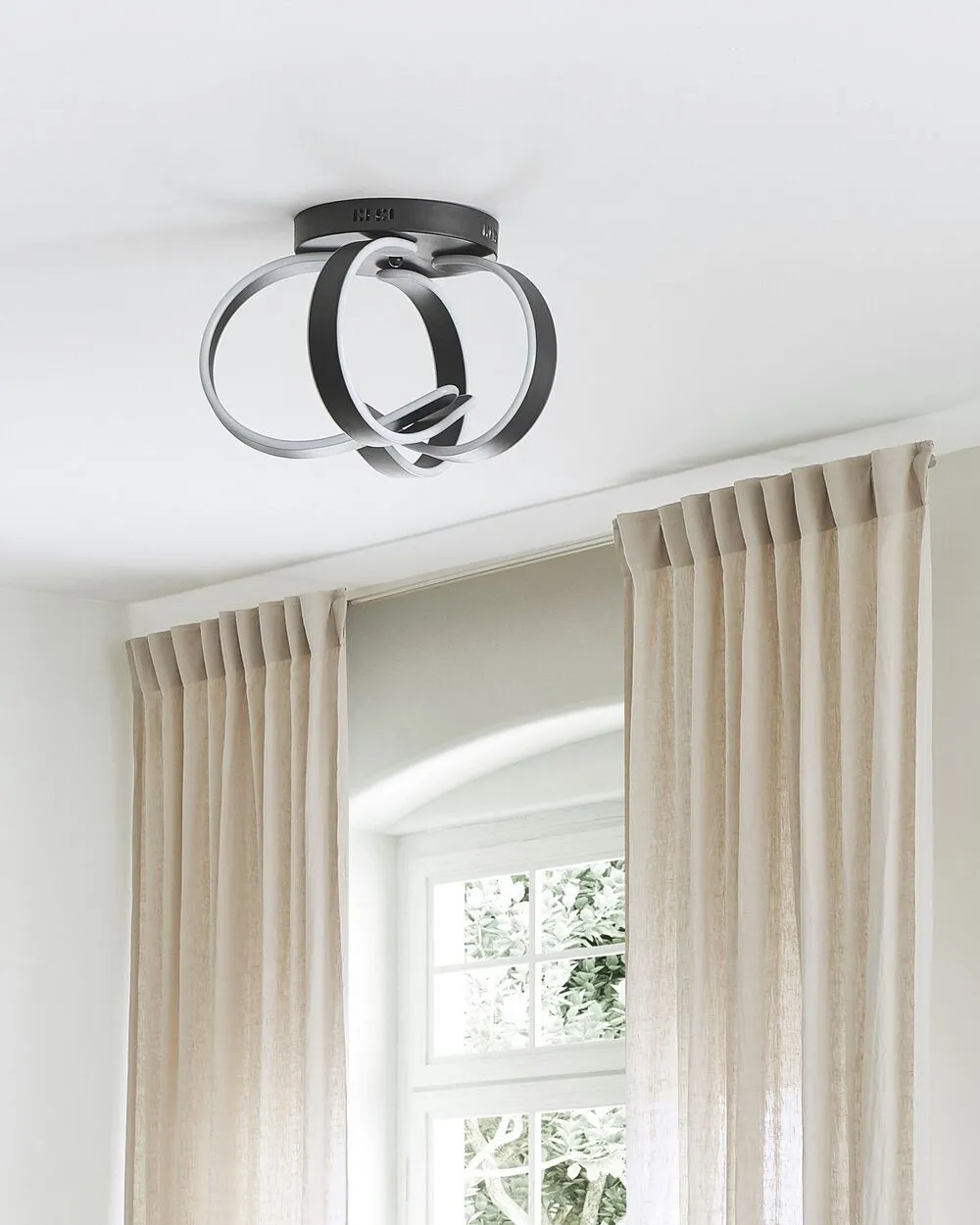 LED Ceiling Lamp NURA Metal Black