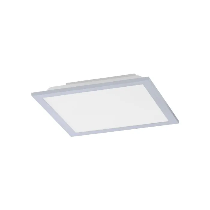 Leuchten Direkt FLAT Plafoniera LED Argento, 1-Luce, Telecomando