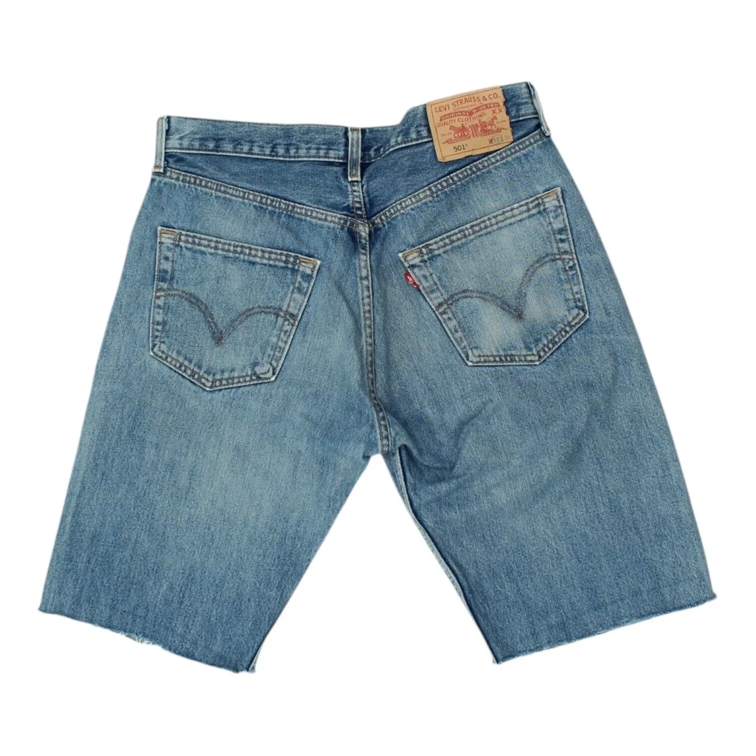 Levi's 501 Mens Blue Custom Cut Denim Shorts | Vintage Designer Hot Pants VTG