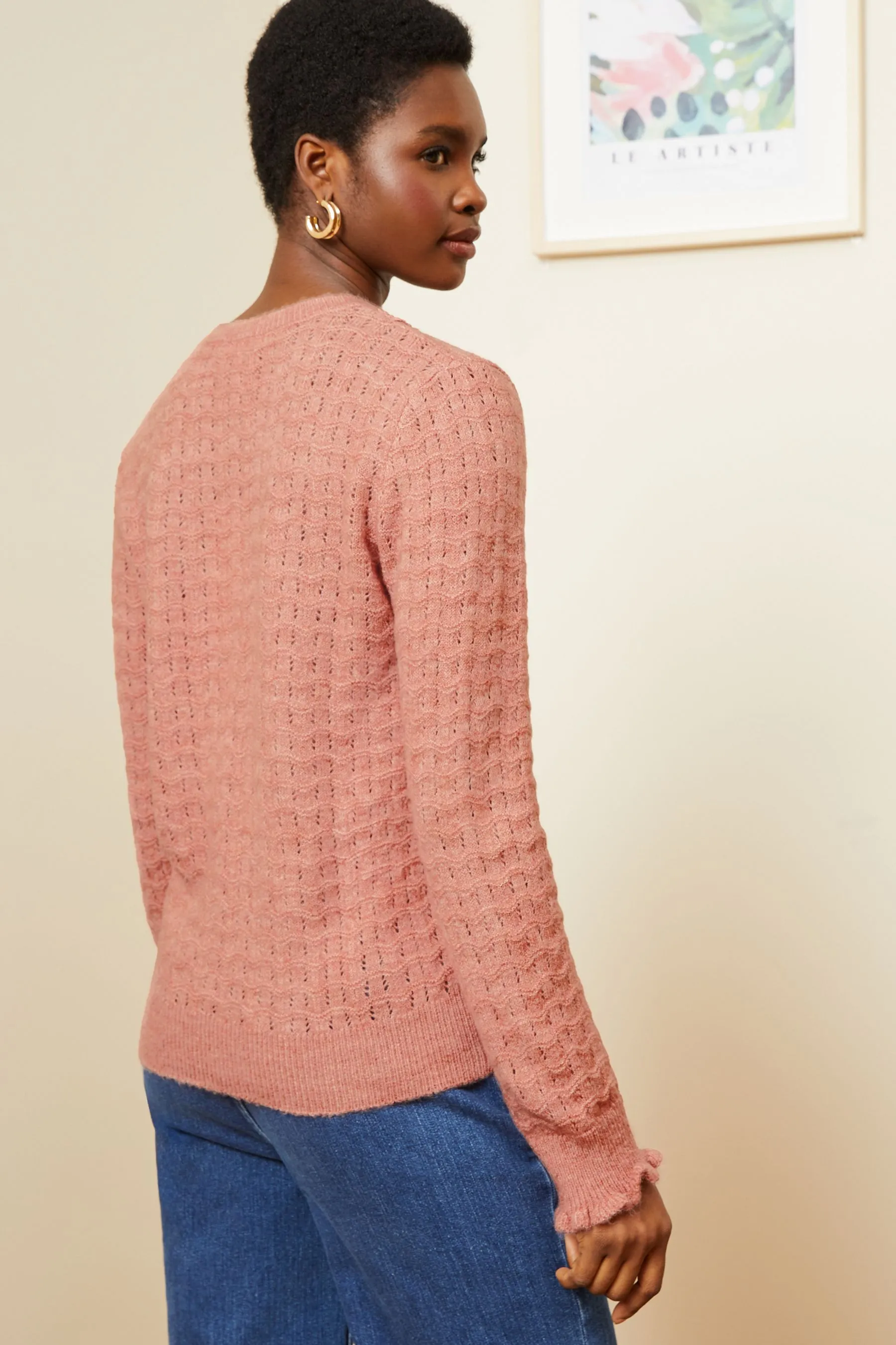 Love & Roses Cosy Stitch Detail Jumper    