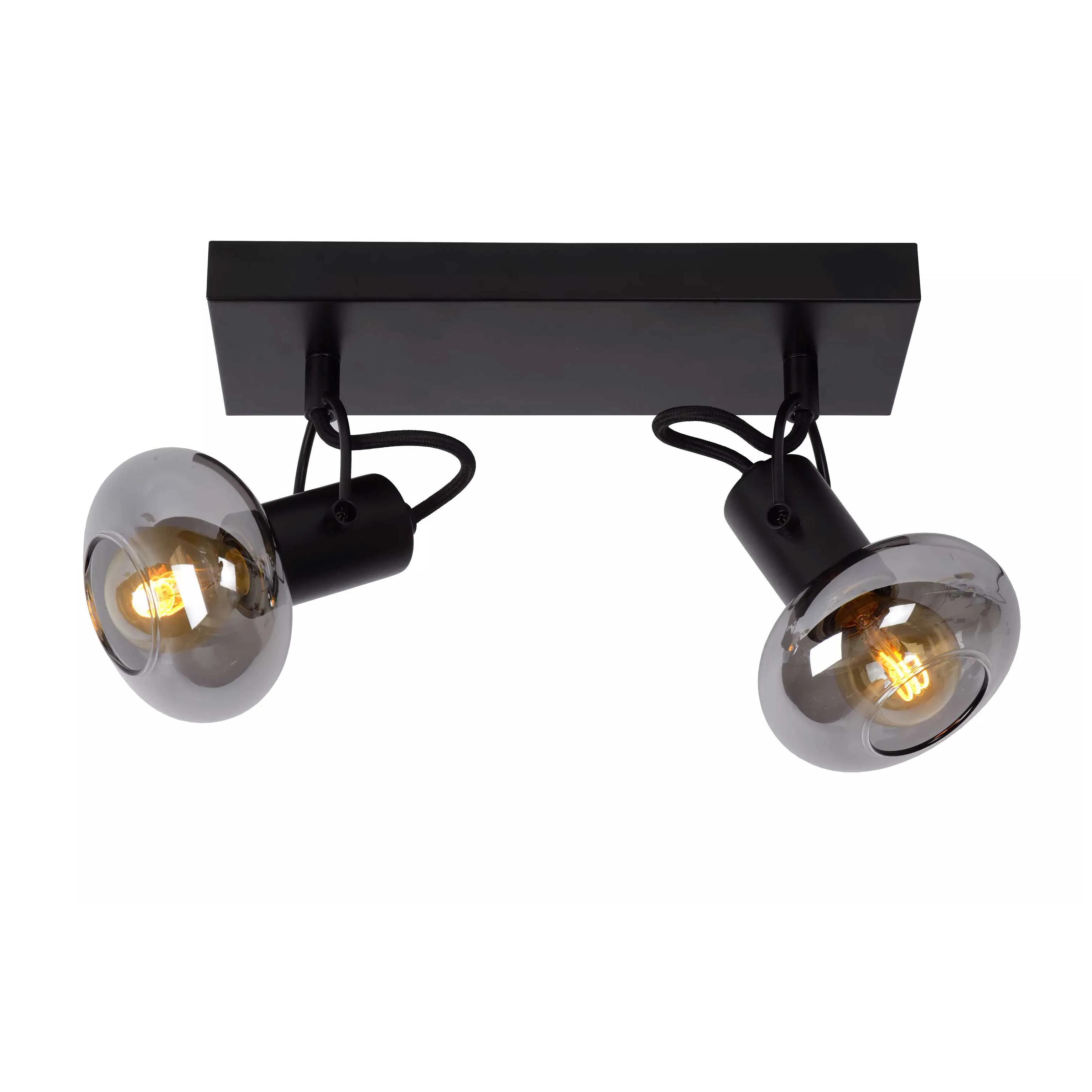 Lucide  Faretto con struttura in metallo e doppio diffusore orientabile in vetro Madee - 25W