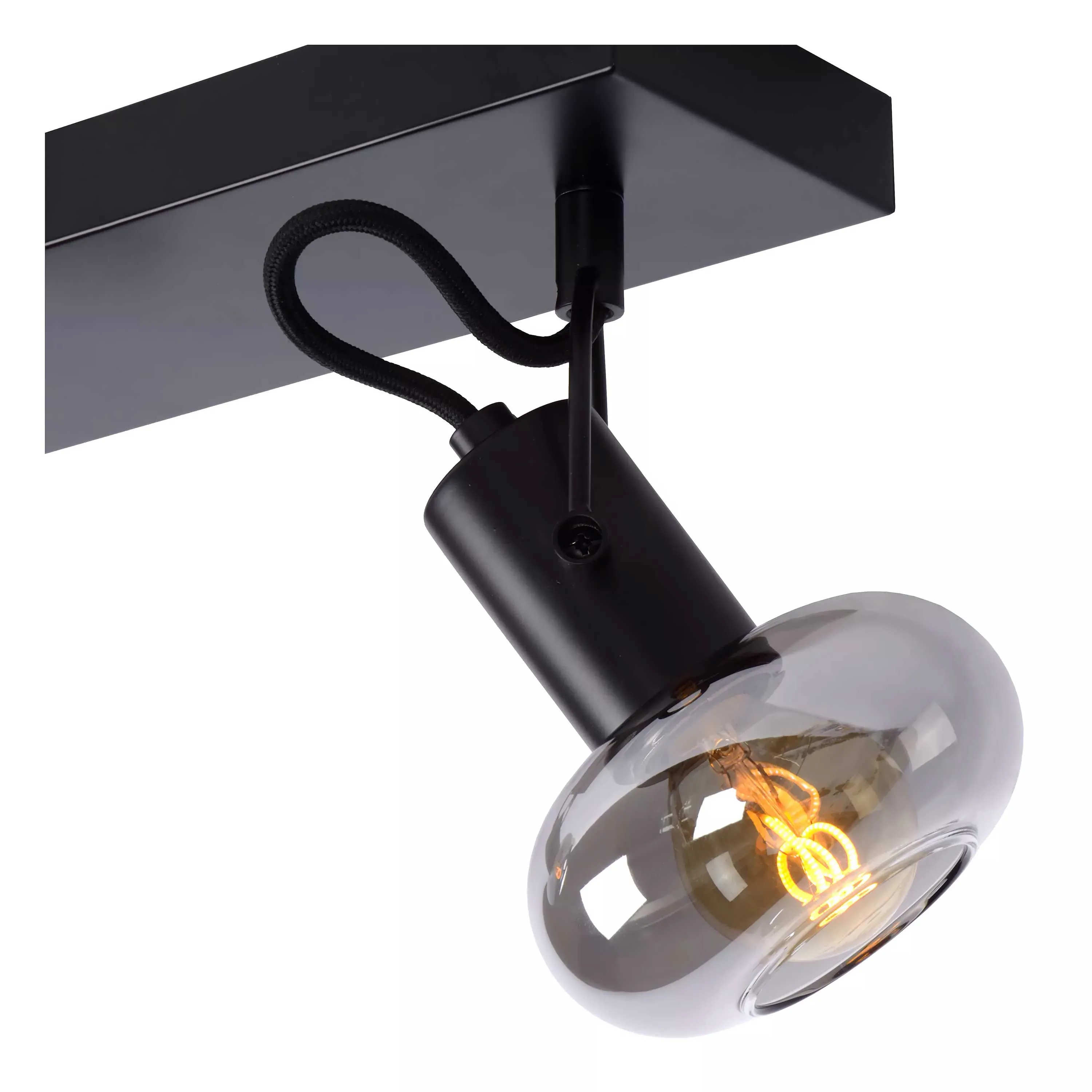 Lucide  Faretto con struttura in metallo e doppio diffusore orientabile in vetro Madee - 25W