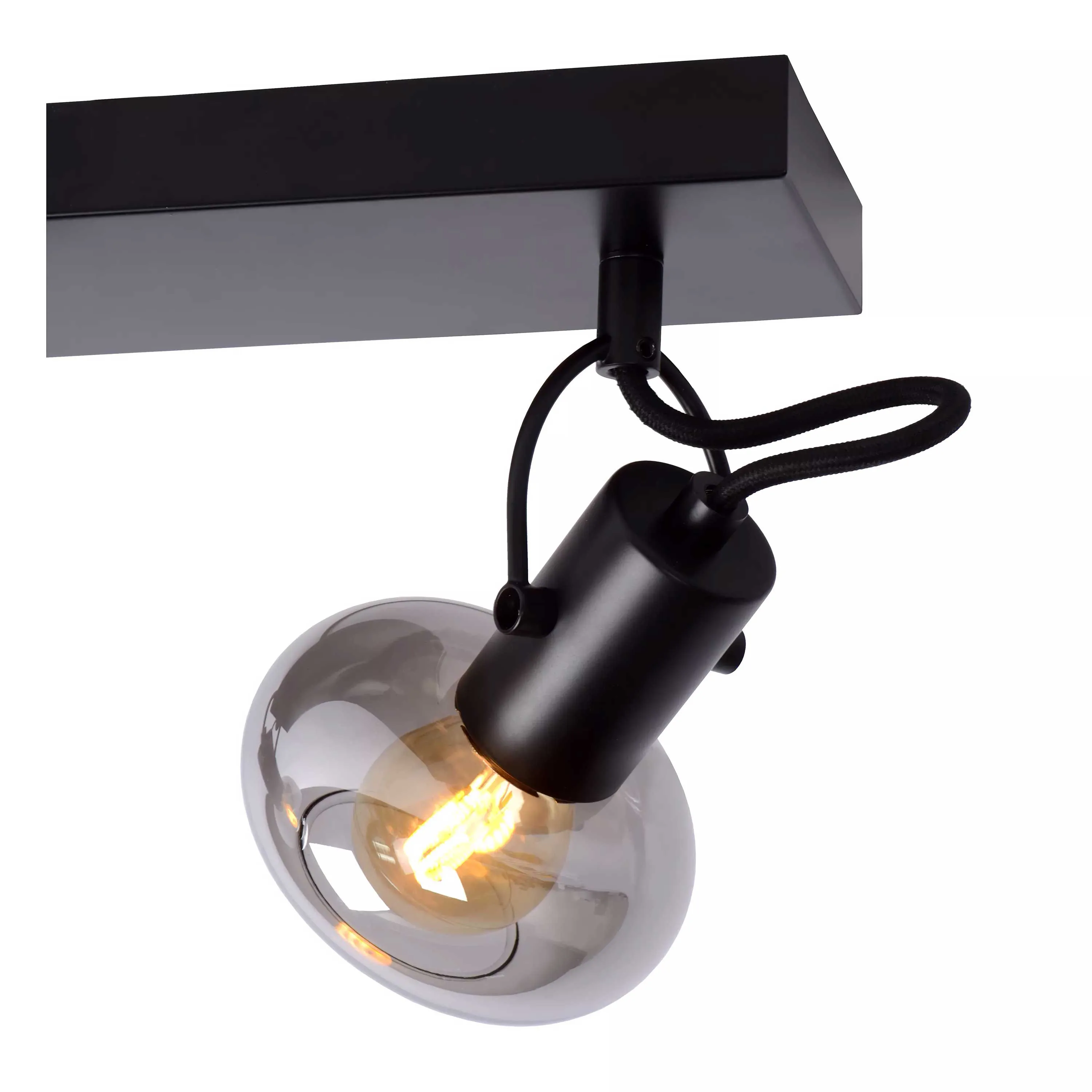 Lucide  Faretto con struttura in metallo e doppio diffusore orientabile in vetro Madee - 25W