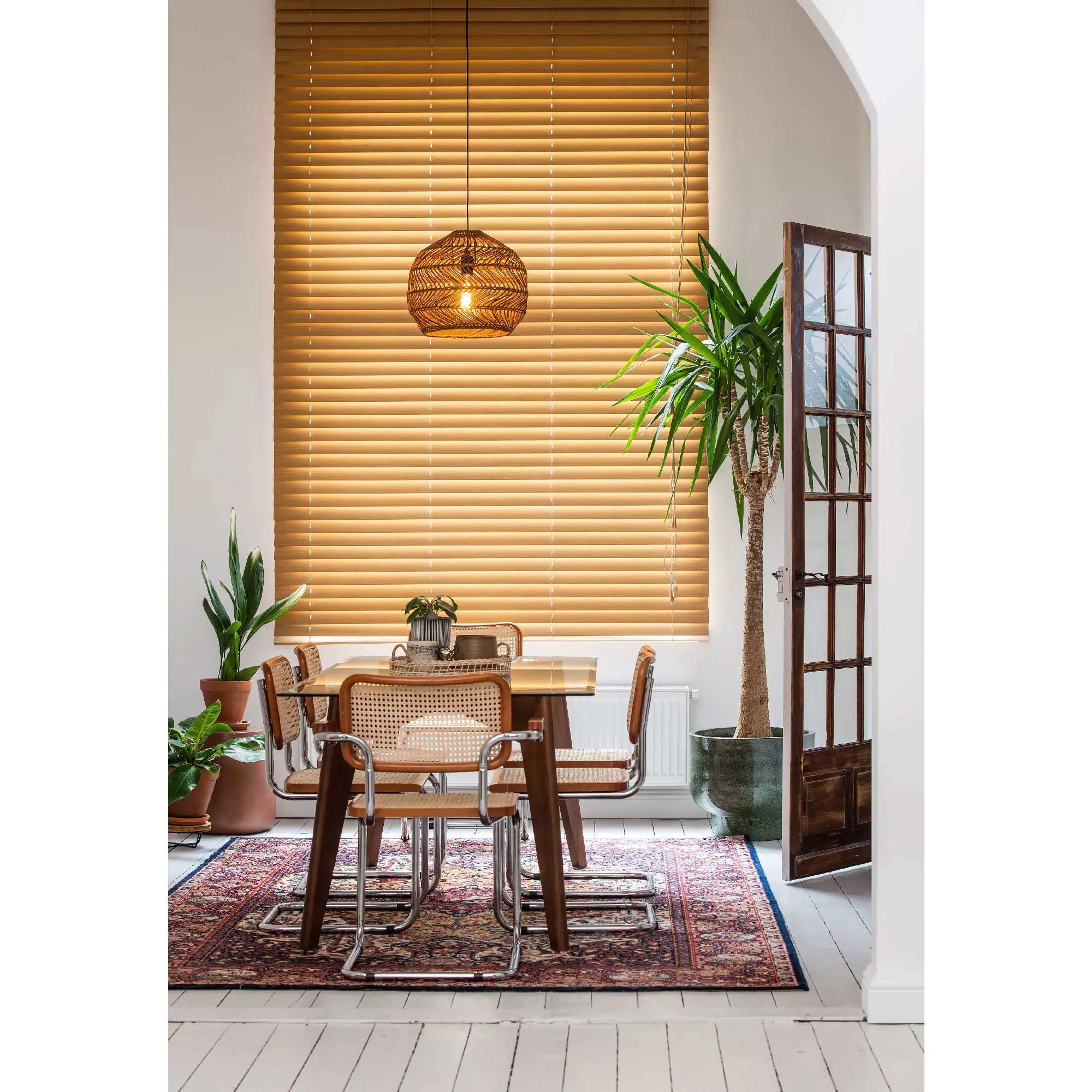 Lucide  Lampada a sospensione con paralume in rotan dalle linee moderne Moloko - 40W