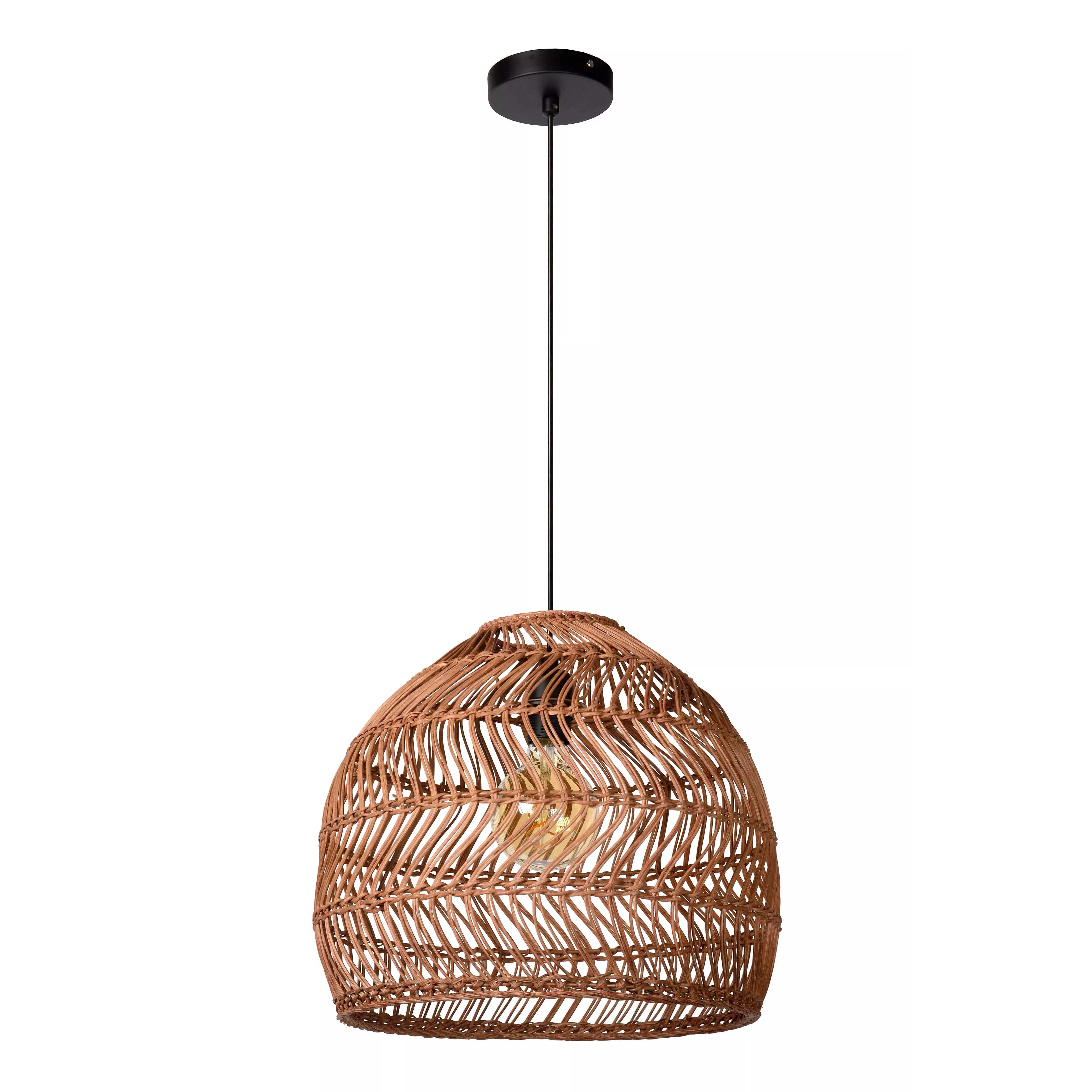 Lucide  Lampada a sospensione con paralume in rotan dalle linee moderne Moloko - 40W