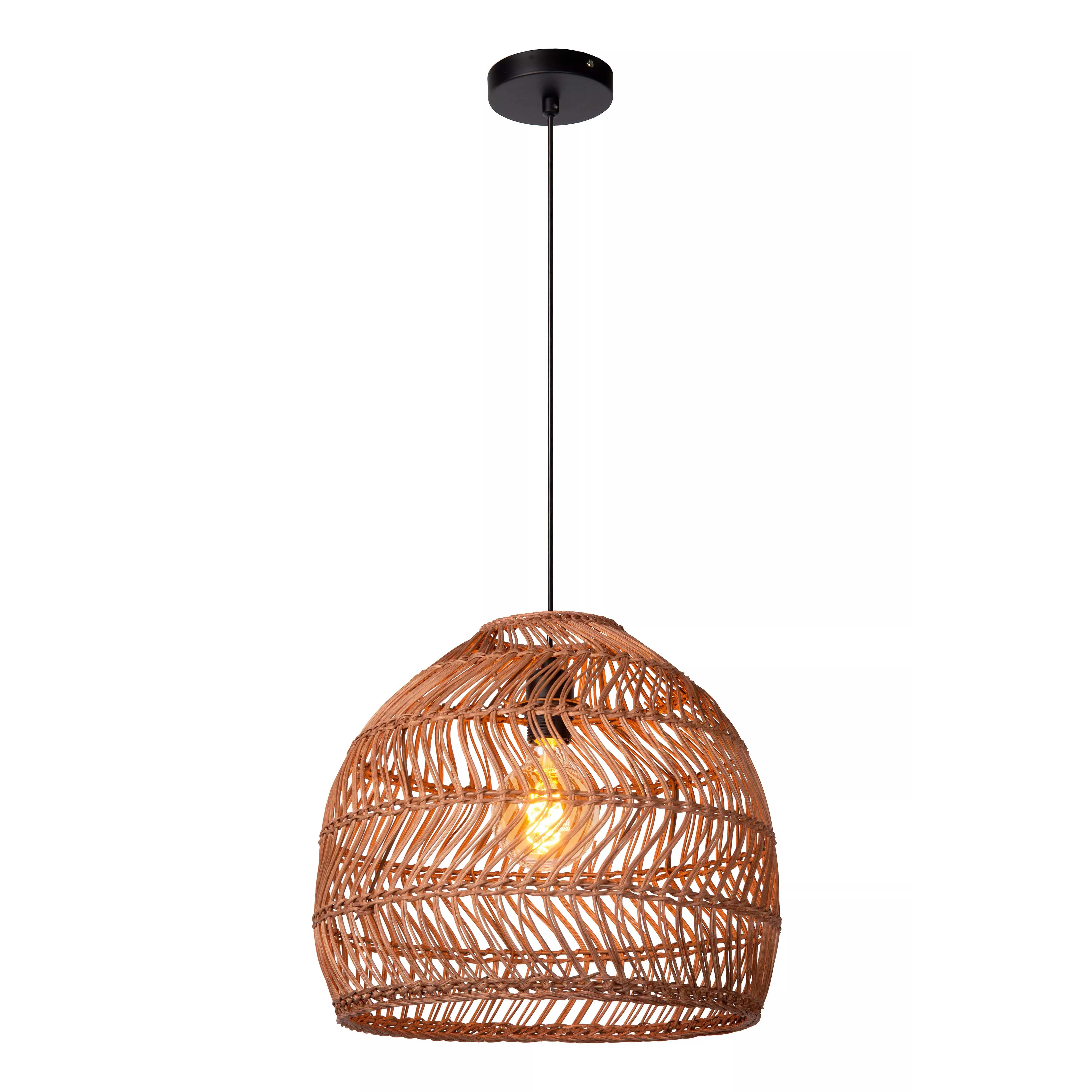 Lucide  Lampada a sospensione con paralume in rotan dalle linee moderne Moloko - 40W