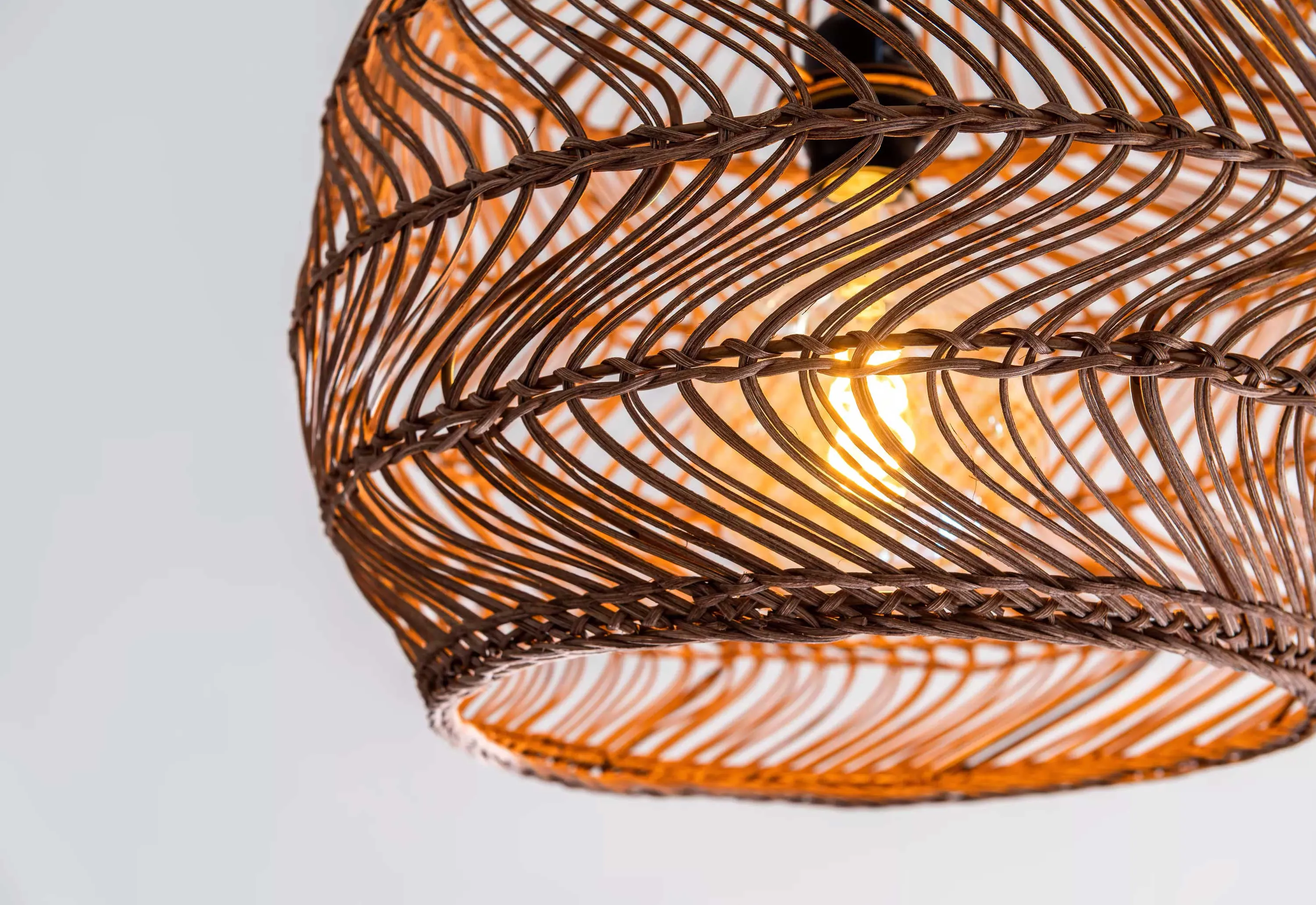 Lucide  Lampada a sospensione con paralume in rotan dalle linee moderne Moloko - 40W