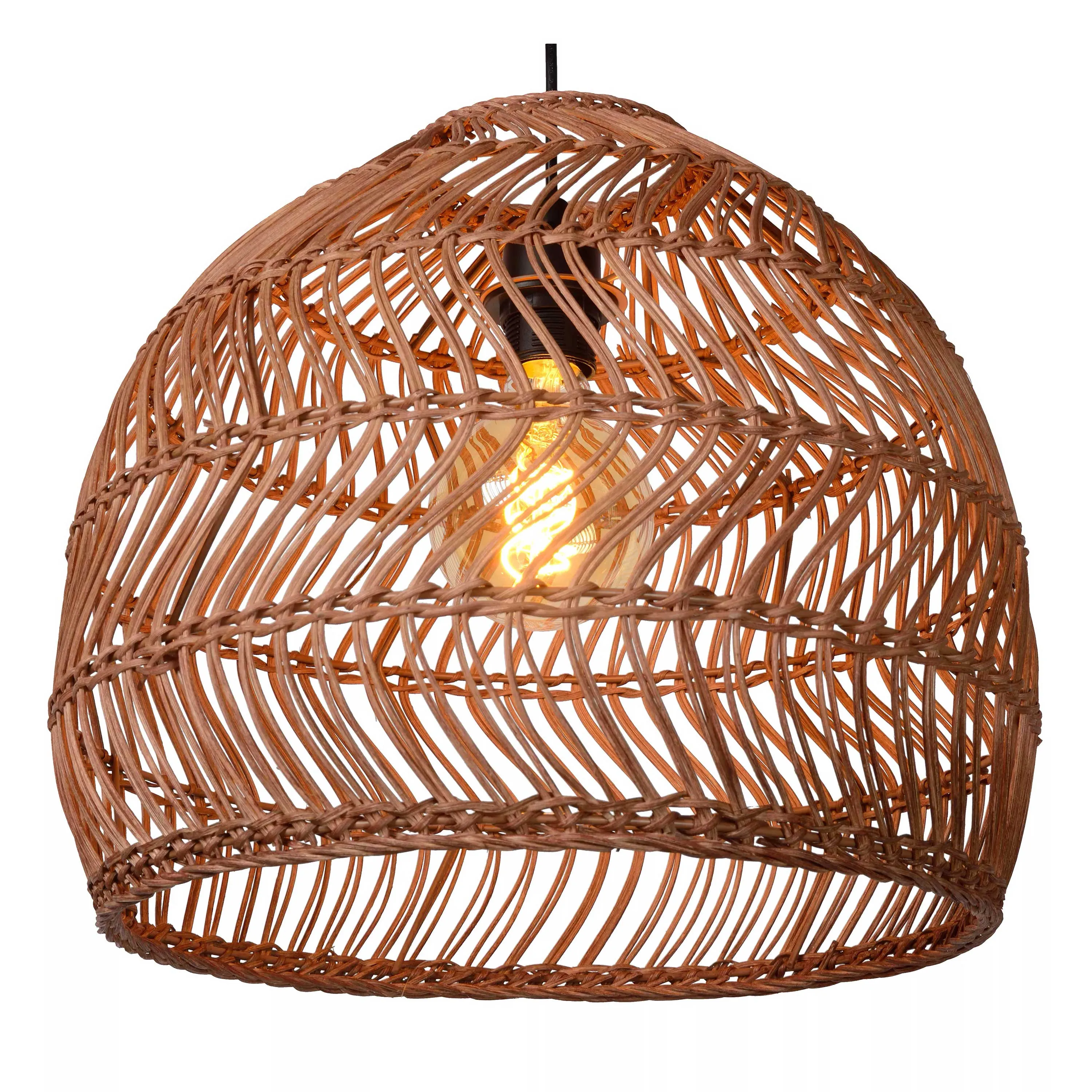 Lucide  Lampada a sospensione con paralume in rotan dalle linee moderne Moloko - 40W