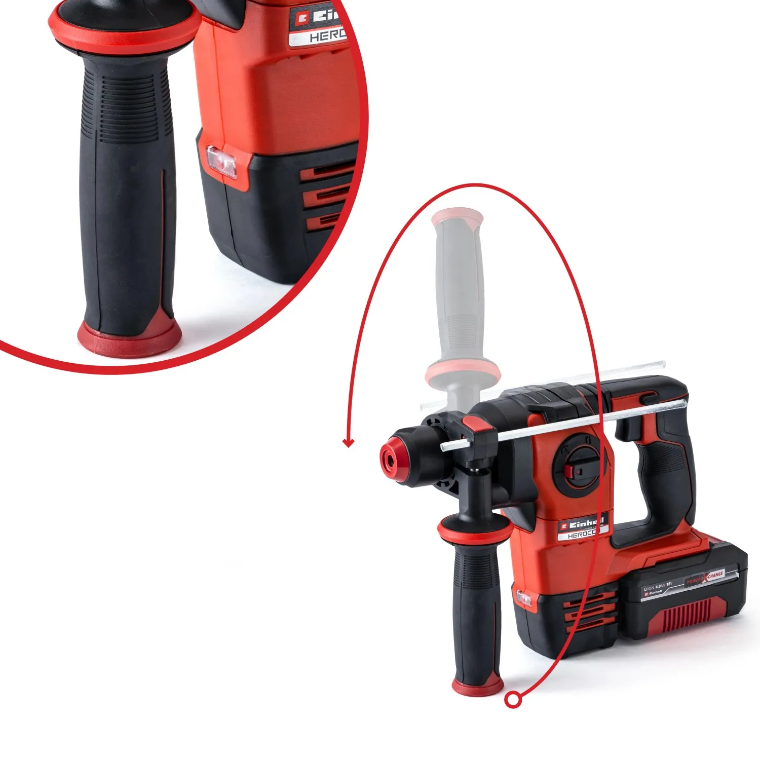 Martello tassellatore Einhell a batteria Herocco - Solo corpo macchina