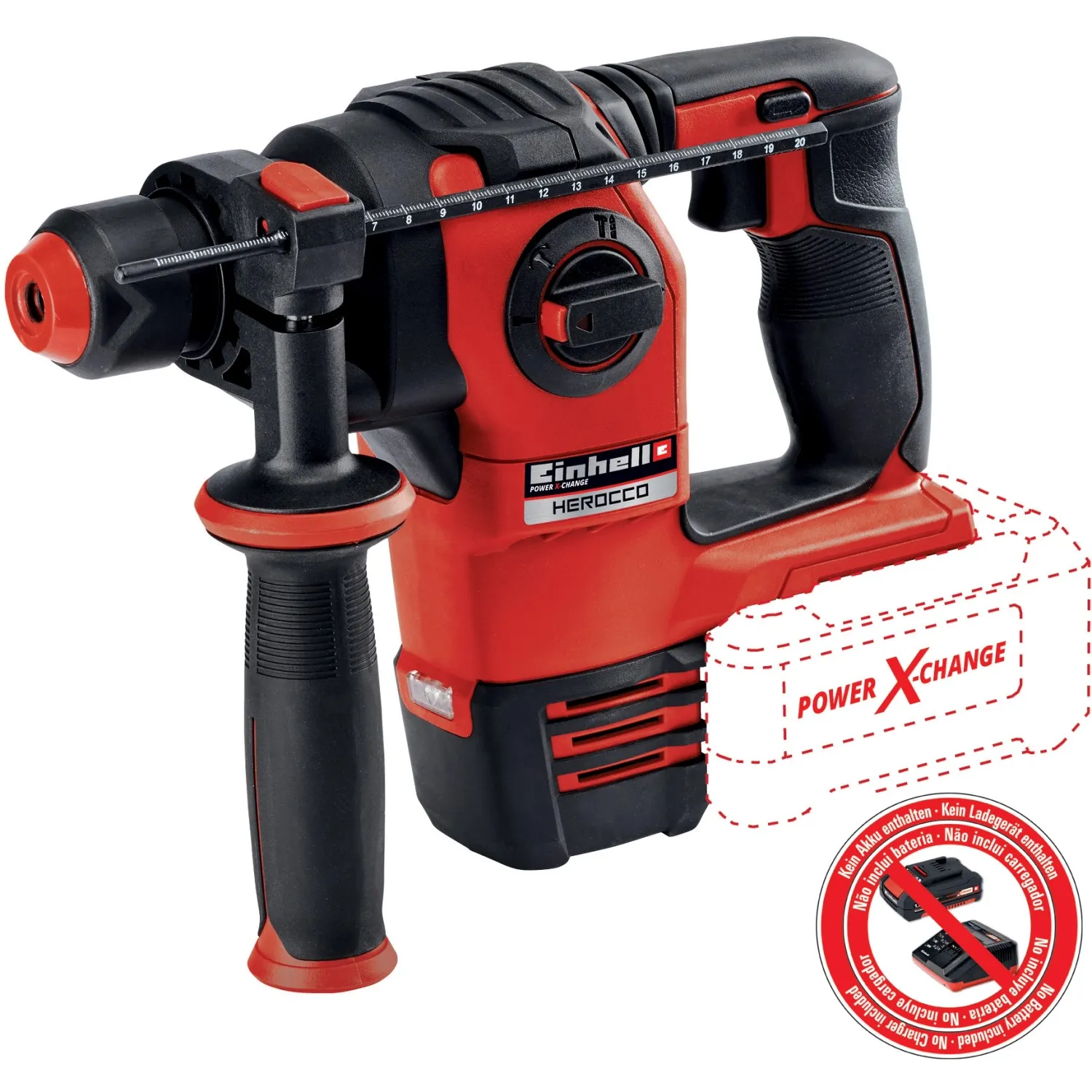 Martello tassellatore Einhell a batteria Herocco - Solo corpo macchina
