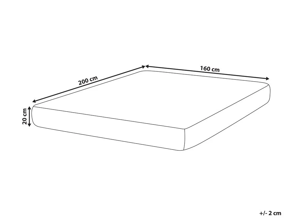 Materasso in Memory Foam FANCY Duro 160 x 200 cm