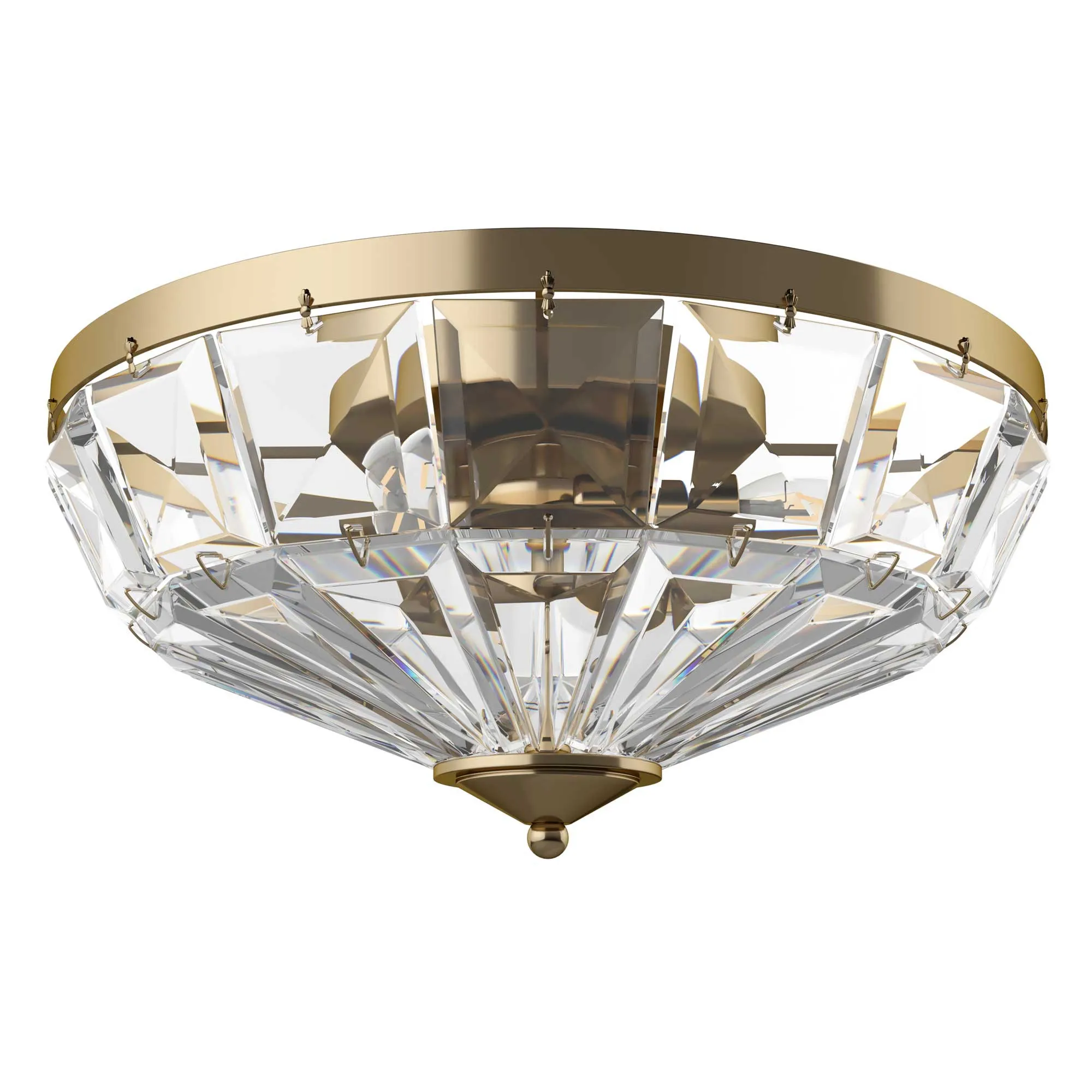 Maytoni  Lampada da soffitto piccola con struttura dorata e diffusori in vetro Facet - 60W