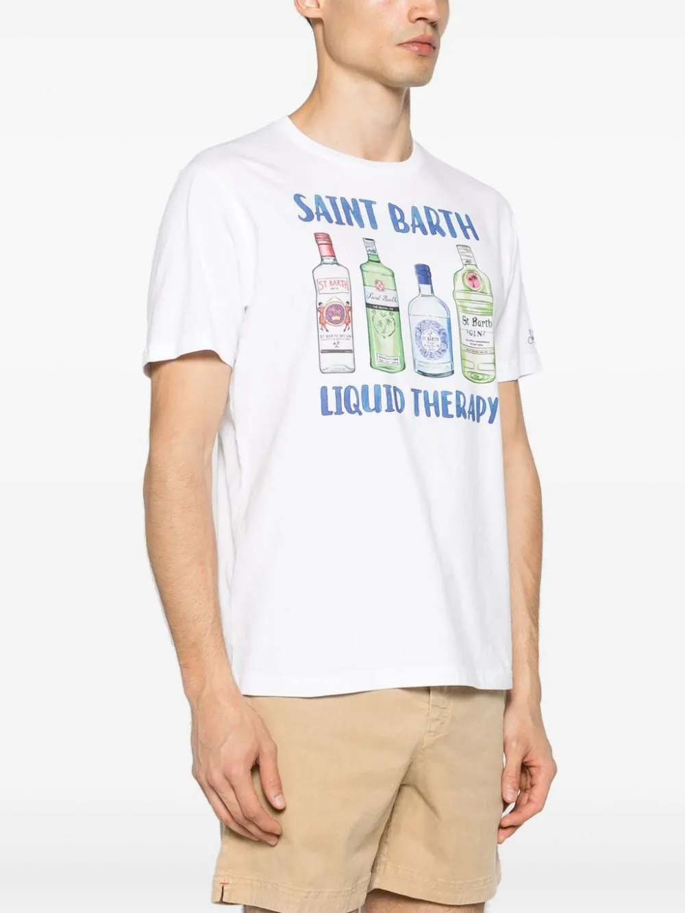 Mc2 Saint Barth T-shirt Bianco Uomo Liquid Therapy