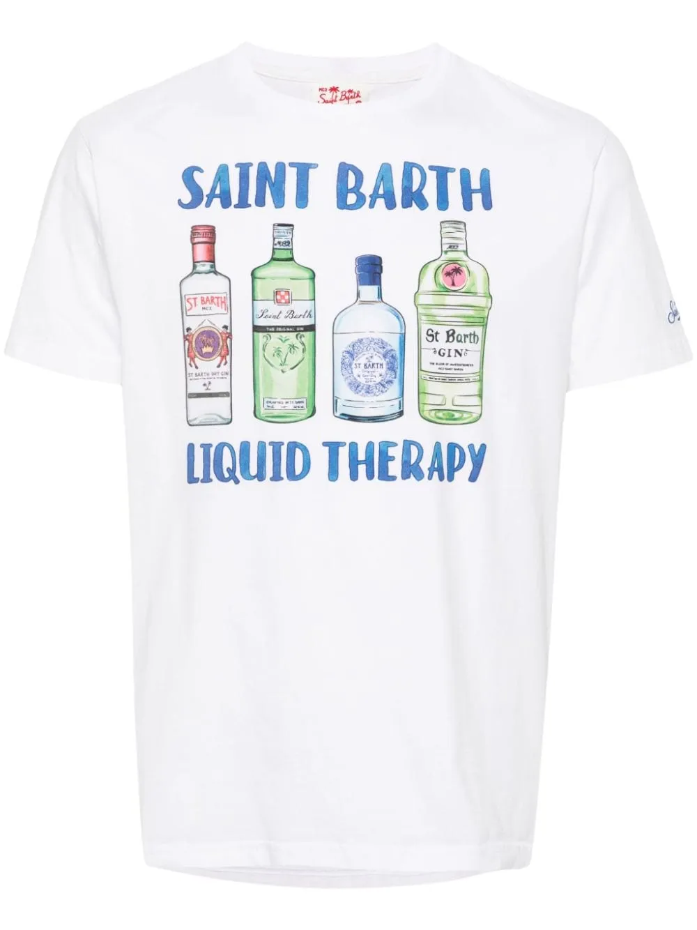 Mc2 Saint Barth T-shirt Bianco Uomo Liquid Therapy