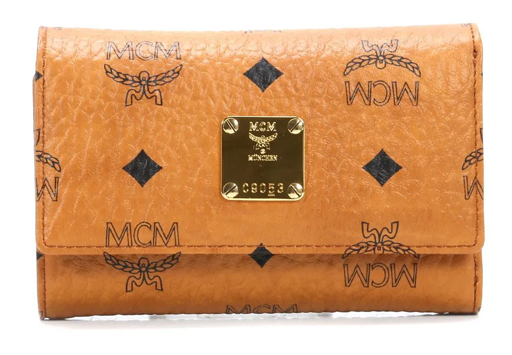  MCM Heritage Line Portafoglio pelle sintetica cognac  