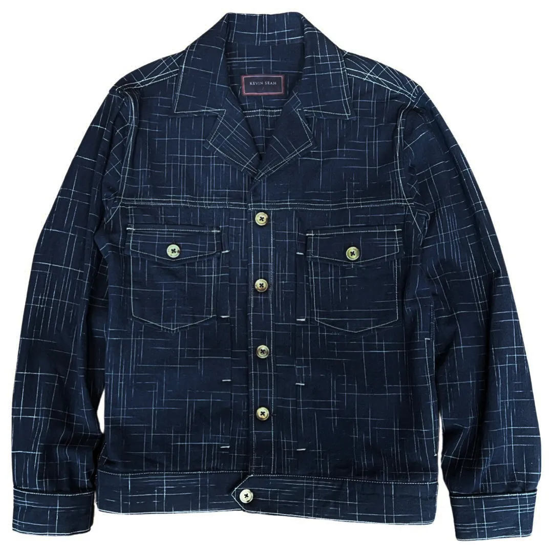 Miyavi Japanese Indigo Slub Cotton Trucker Jacket (Made to Order)