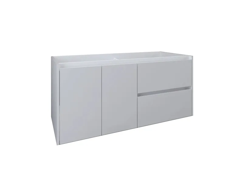 Mobile bagno lavabo sospeso Garda 120x50 cm bianco lucido