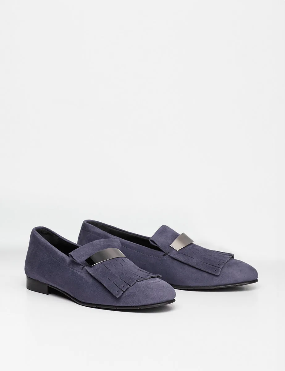 mocassino frangia abyss blu