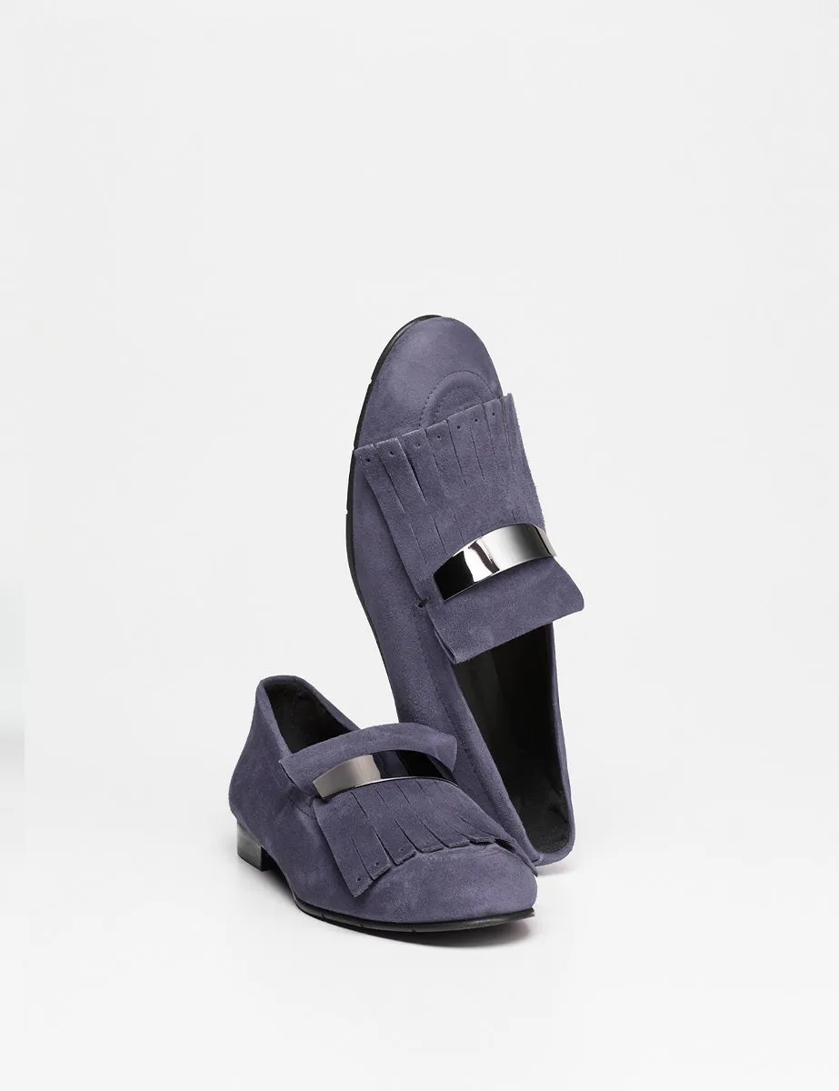mocassino frangia abyss blu