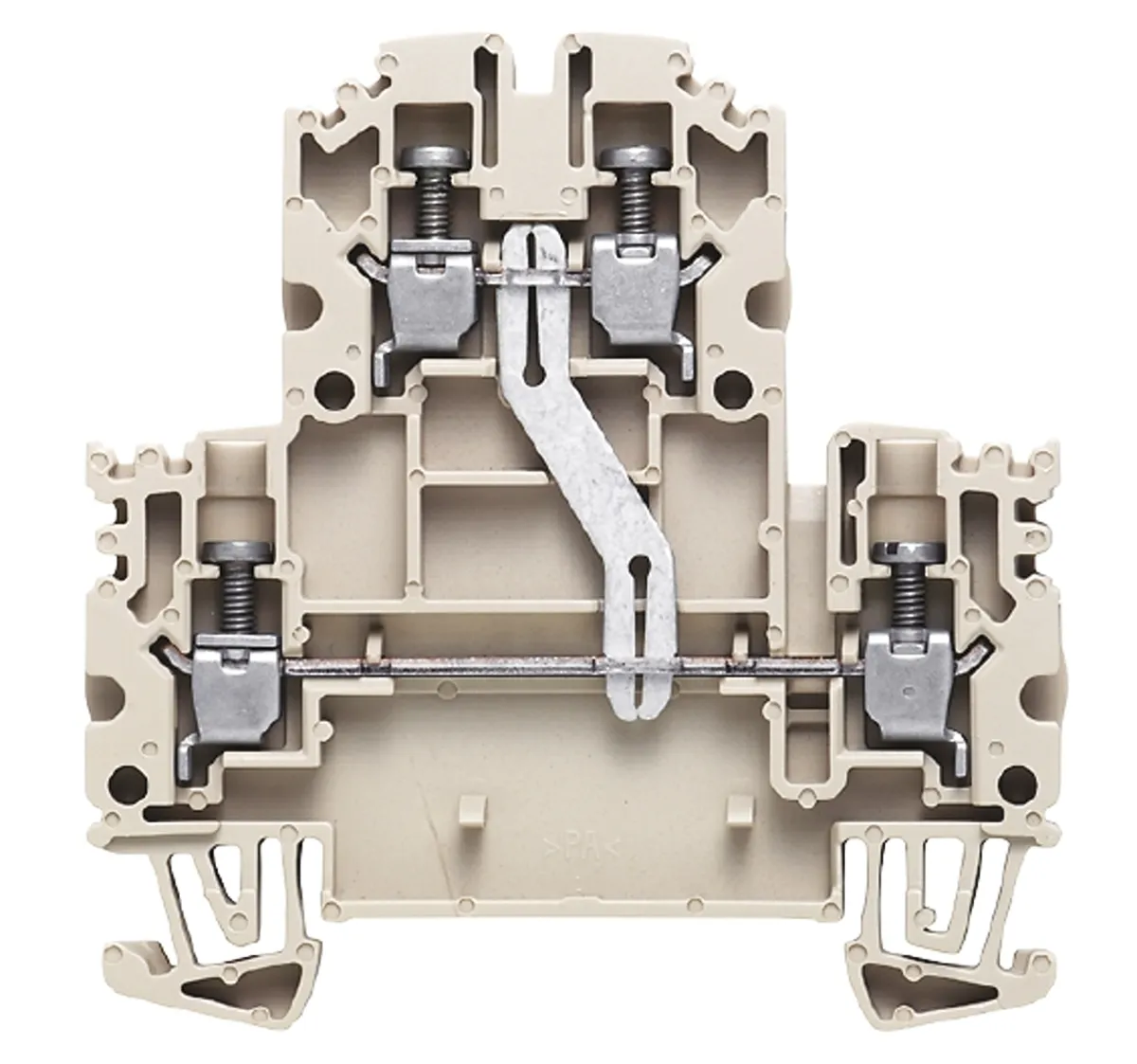 Morsettiera a due livelli Weidmuller, Beige scuro, livello Doppio, 24A