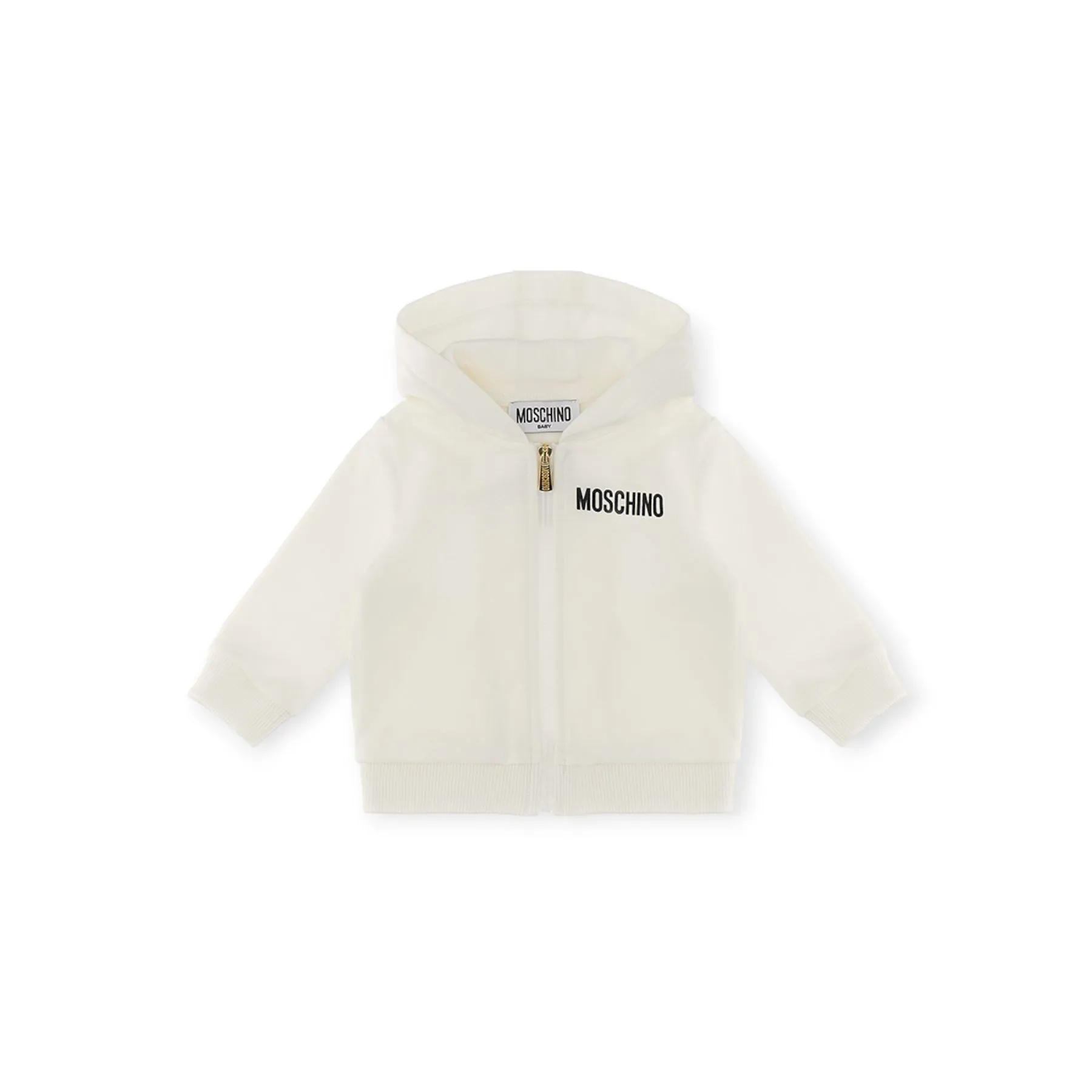  Moschino baby felpa full zip con cappuccio MUF05ILCA40    