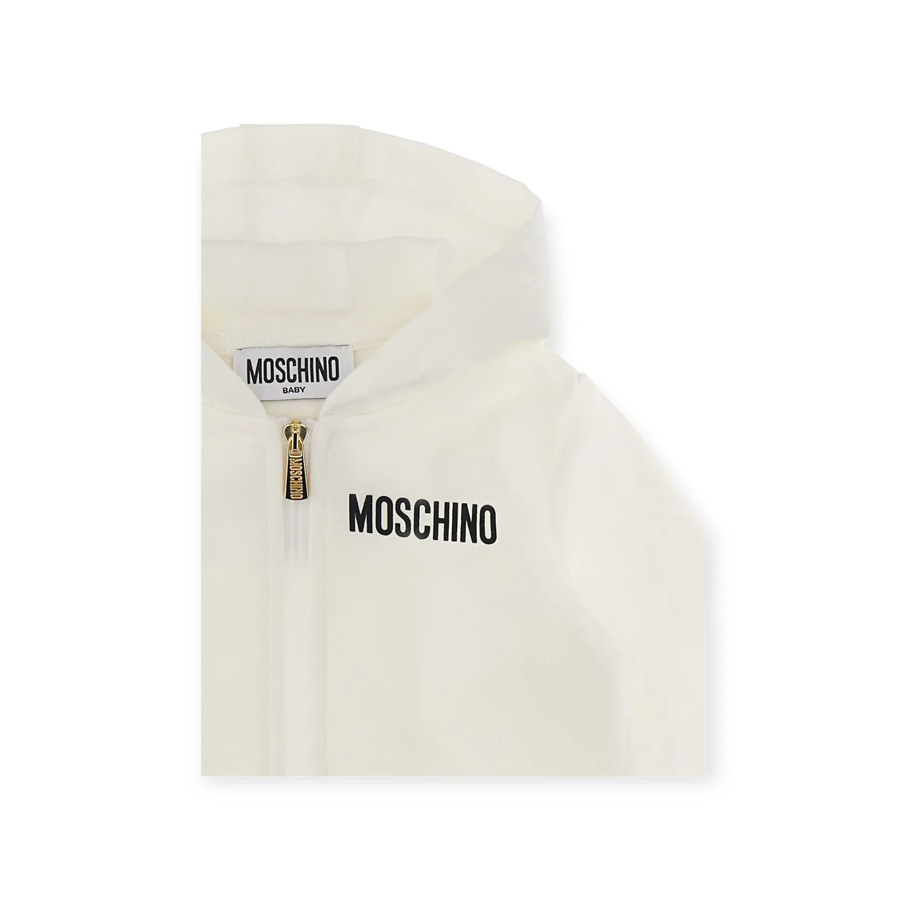  Moschino baby felpa full zip con cappuccio MUF05ILCA40    