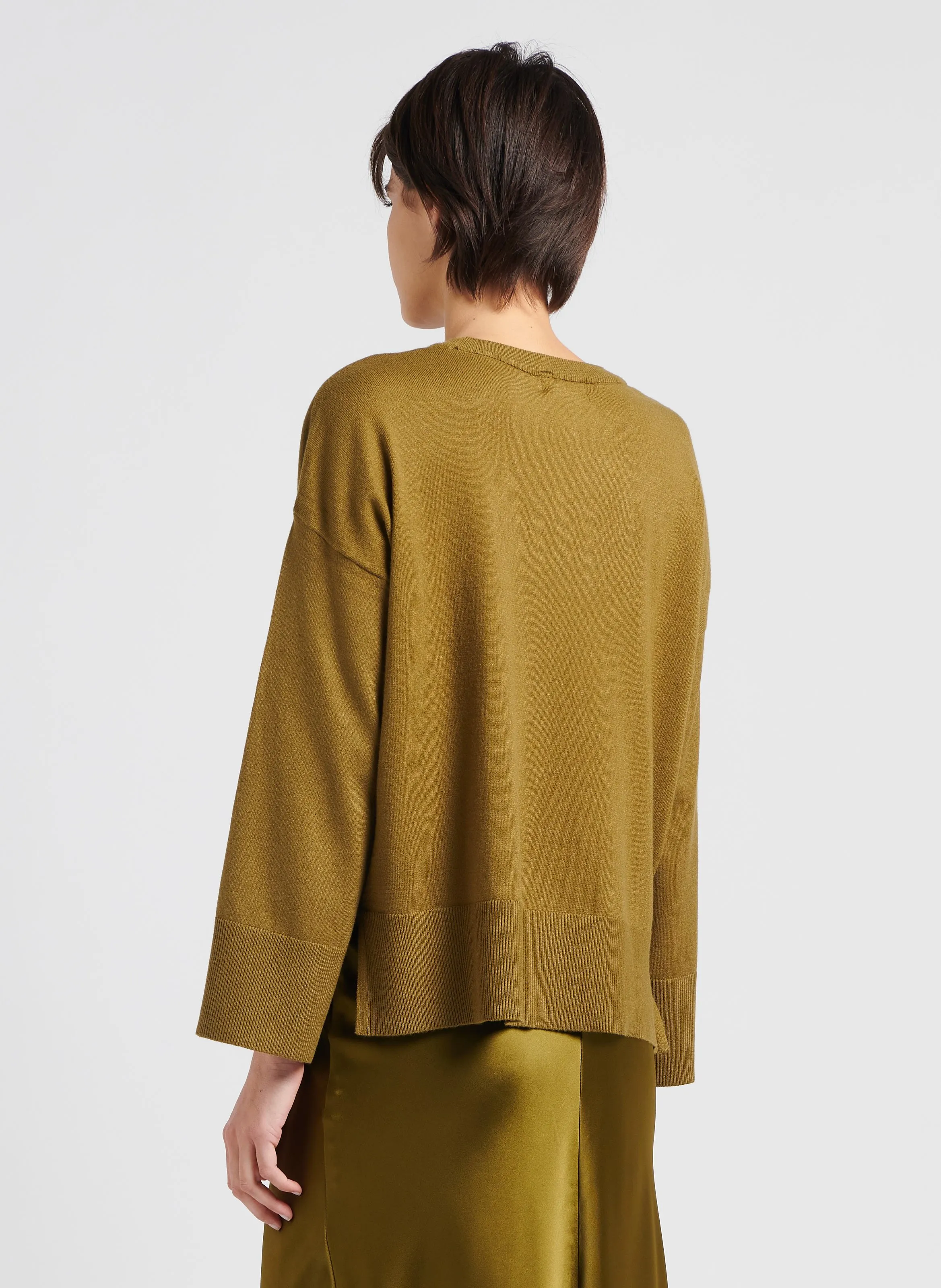  MOSS COPENHAGEN   DALINDA - Maglione scollo tondo in filato misto | Verde