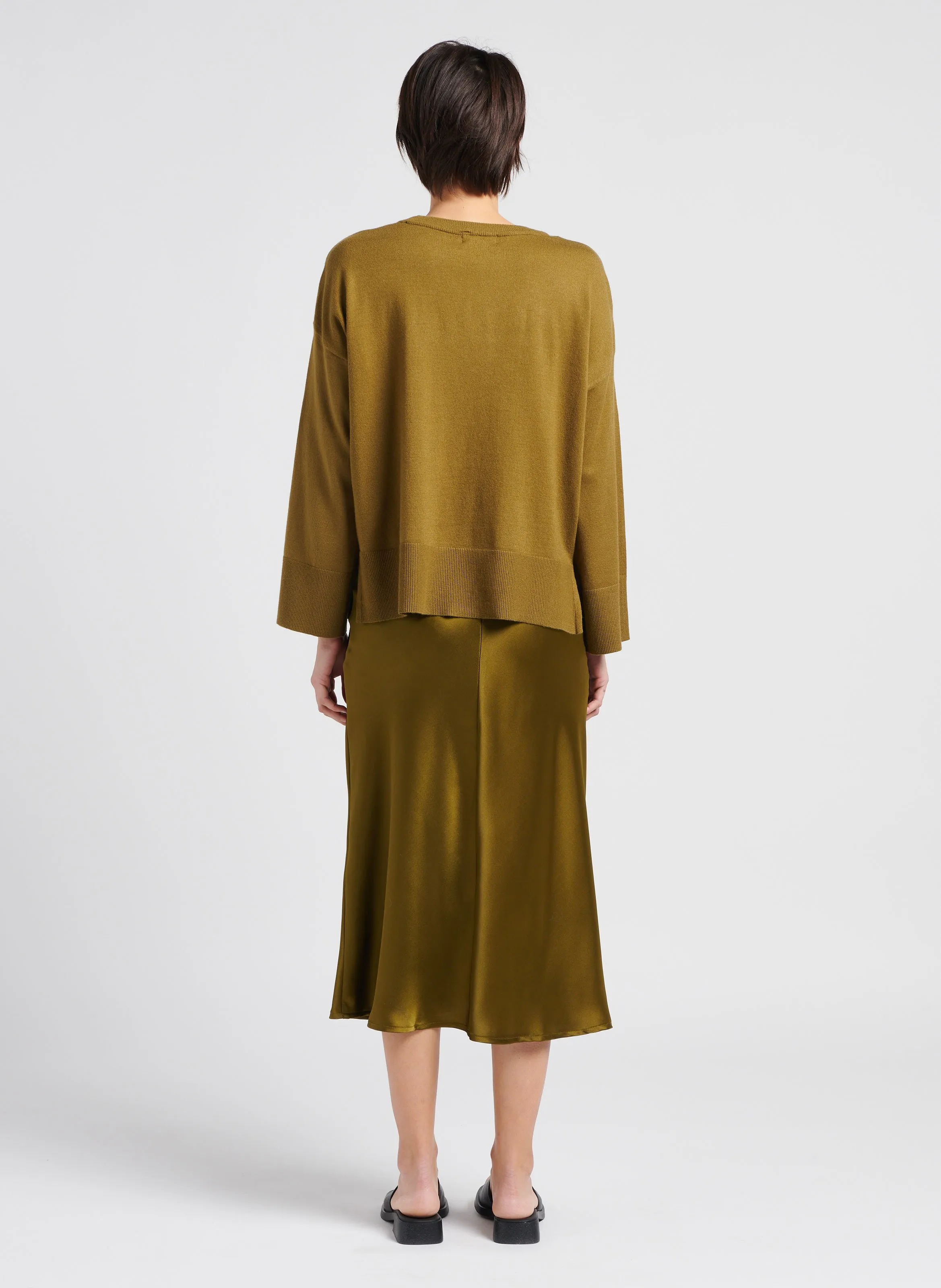 MOSS COPENHAGEN   DALINDA - Maglione scollo tondo in filato misto | Verde