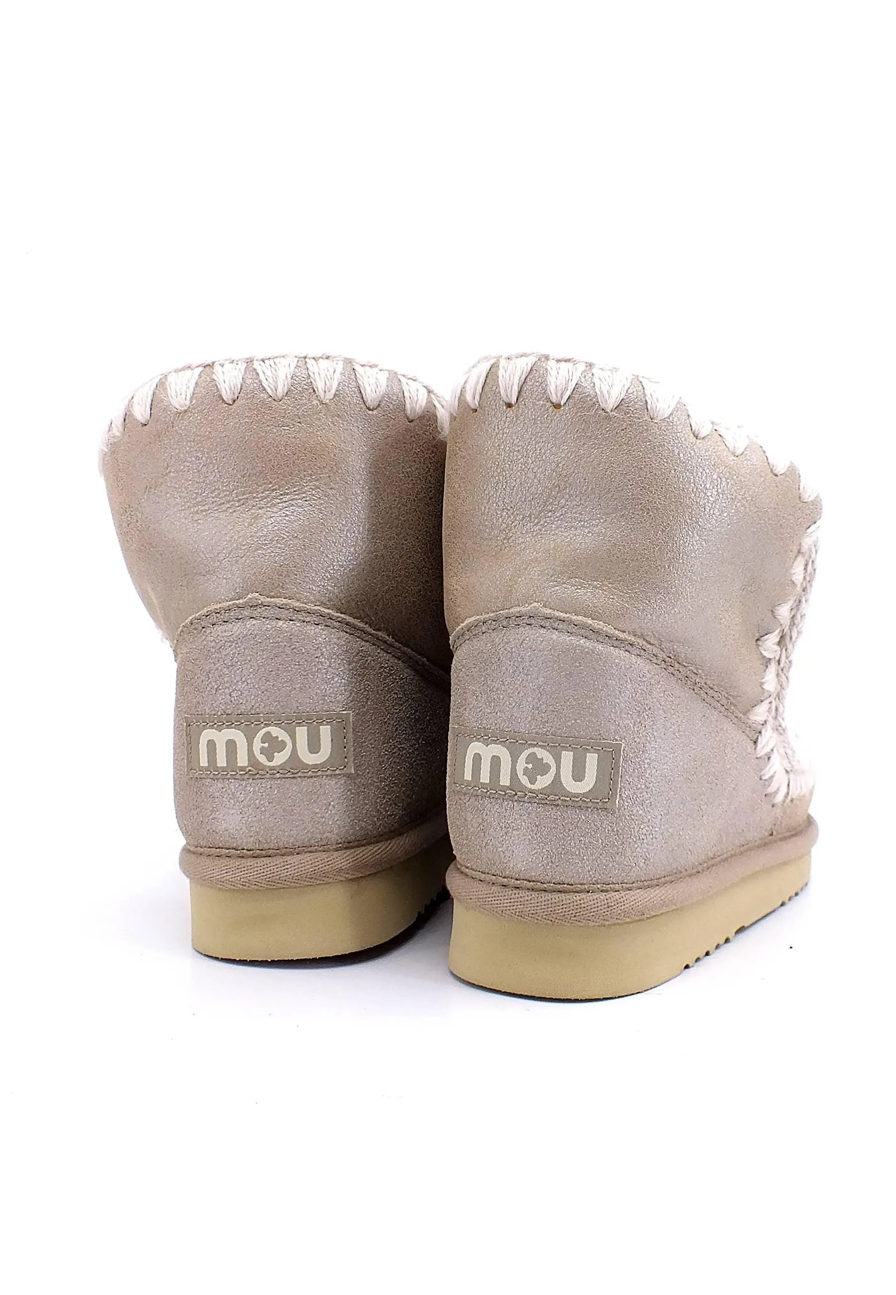 MOU Eskimo 18 Star Stivaletto Pelo Donna Stone Metallic