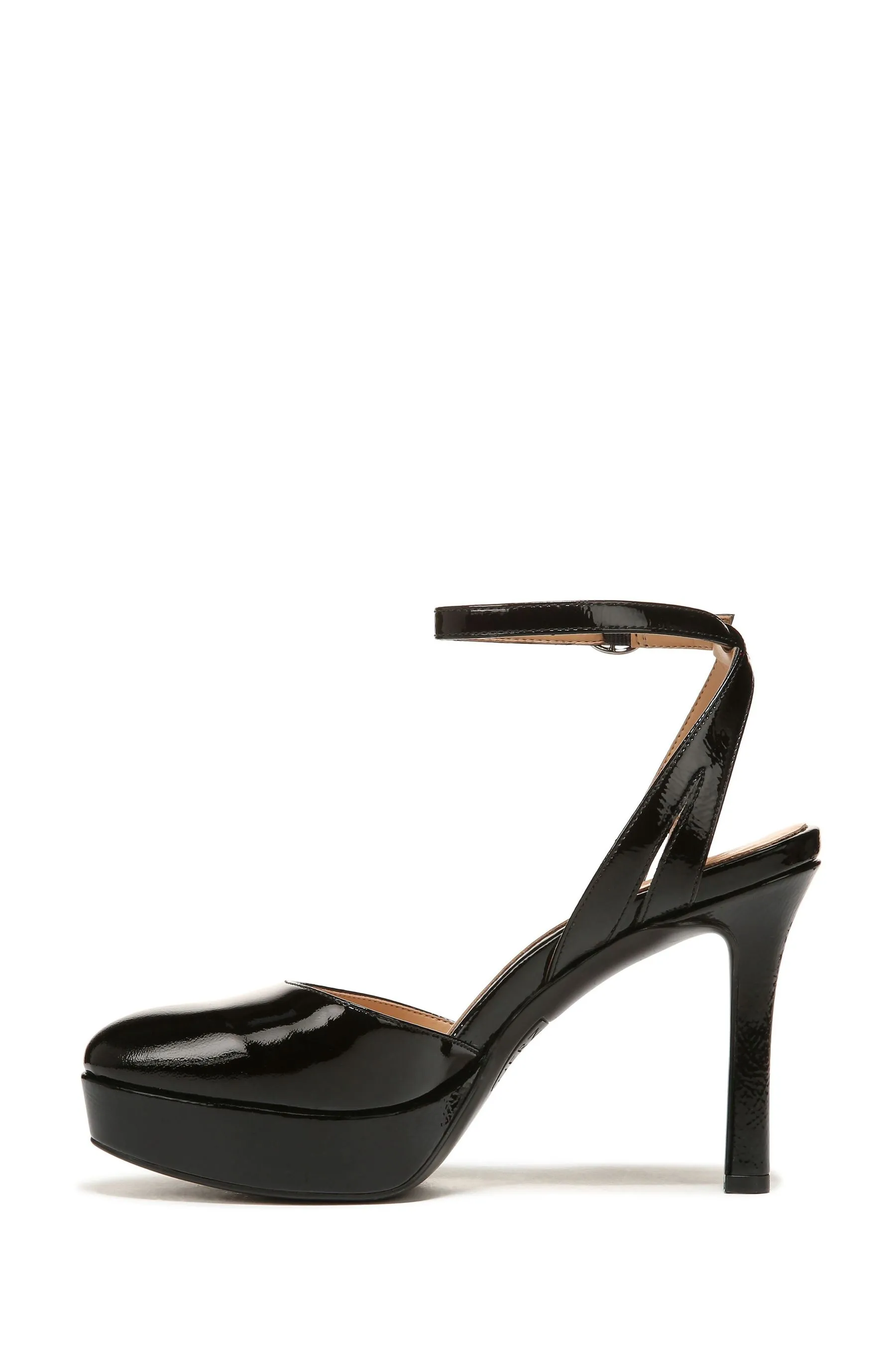 Naturalizer - Clarice - Scarpe in pelle verniciata con tacco e cinturino alla caviglia