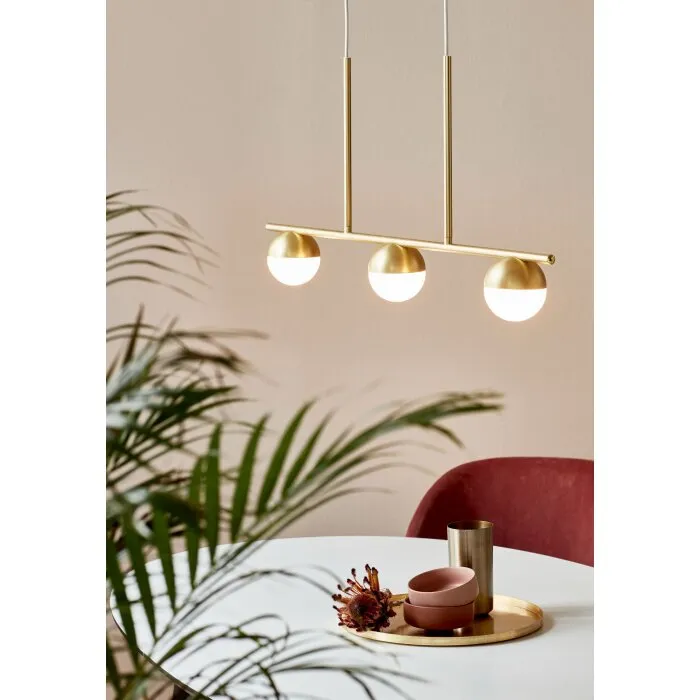 Nordlux CONTINA Lampada a Sospensione Ottone, 3-Luci