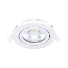 Noxion LED Inclinabile Slim Spot Bianca Il Giro 6W 350lm 60D - 920-930 Dim To Warm | 85mm - IP54 - Dimmerabile - Miglior Resa Cr