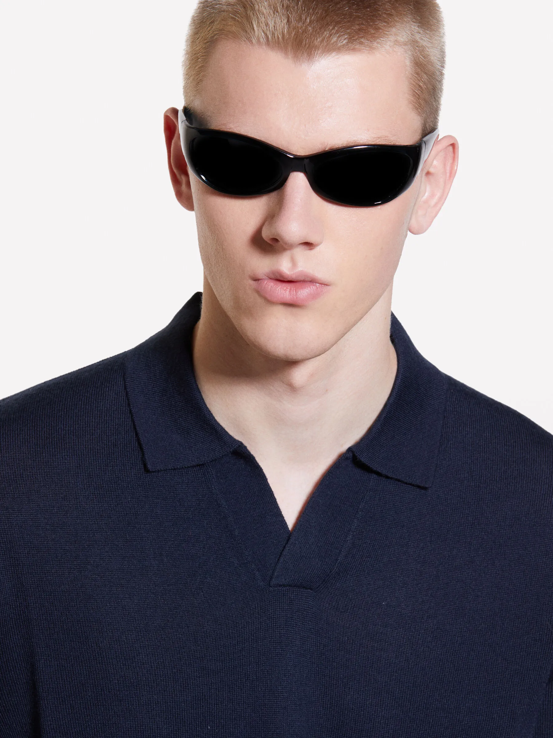 Nuovi arrivi      Polo in maglia blu scuro