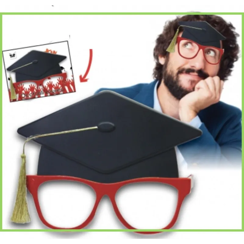 Occhiali laurea con tocco laureato laureata