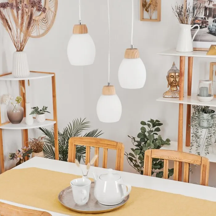 Ombucta Lampadario a sospensione Écru, 3-Luci