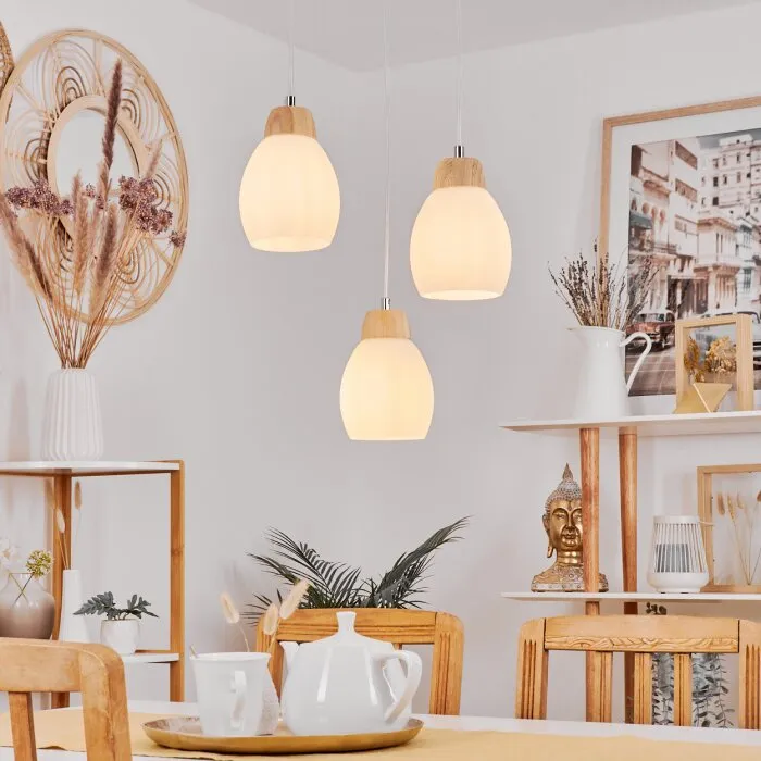 Ombucta Lampadario a sospensione Écru, 3-Luci