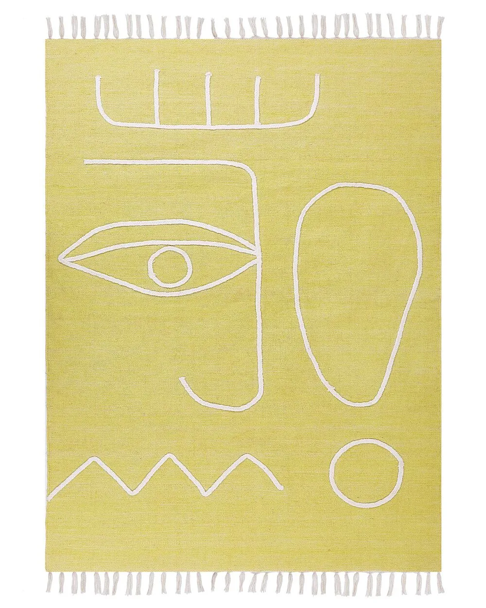 Outdoor Area Rug 140 x 200 cm Yellow YAVU