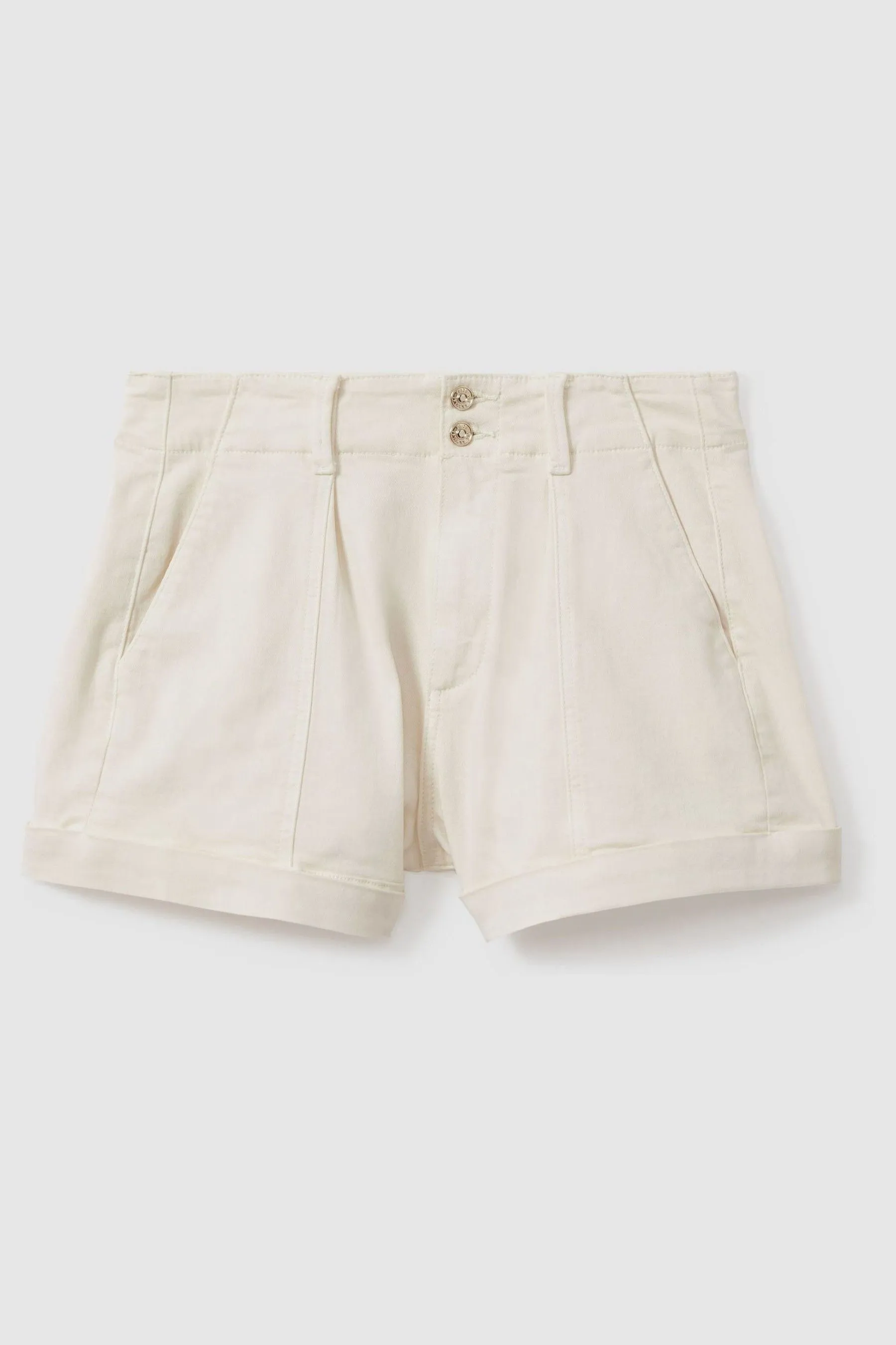 Paige High Rise Shorts With Turned-Up Hems    