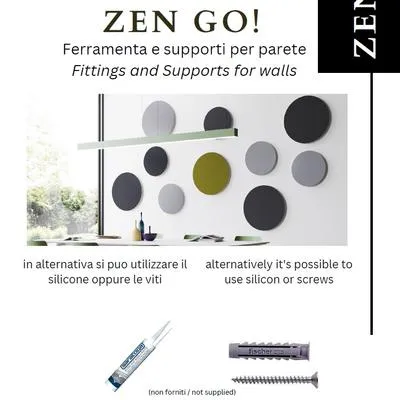 Pannello acustico fonoassorbente ecologico ZENGO! bianco a parete