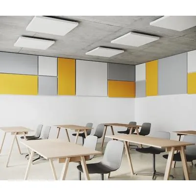 Pannello acustico fonoassorbente ecologico ZENGO! bianco a parete