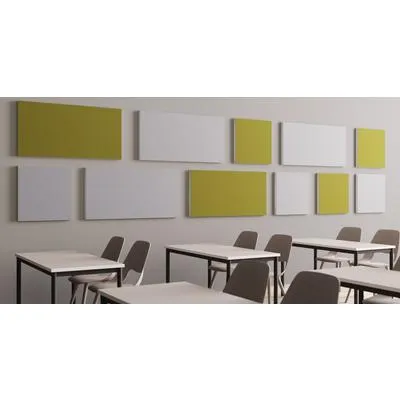 Pannello acustico fonoassorbente ecologico ZENGO! bianco a parete