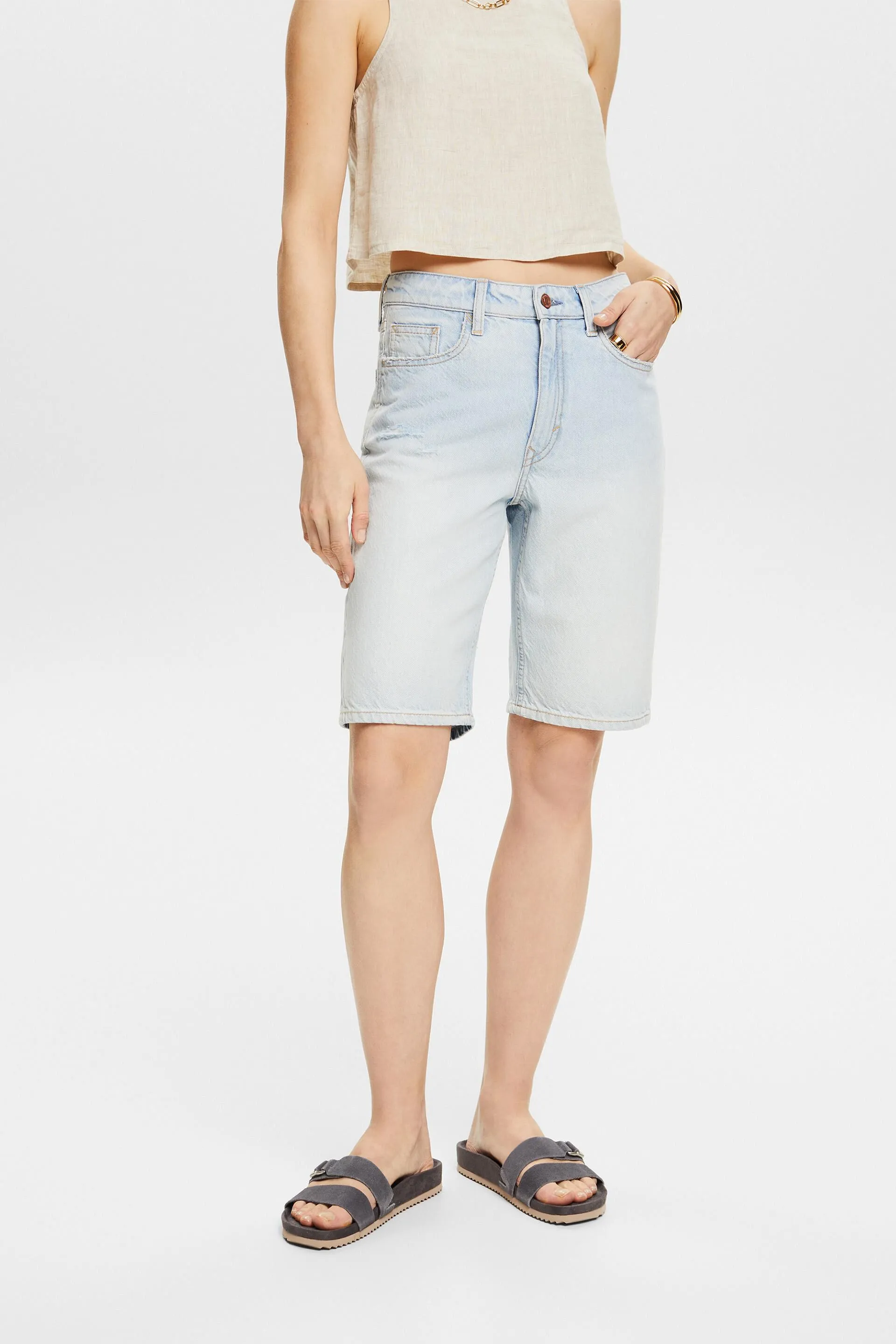 Pantaloncini dritti in stile retrò