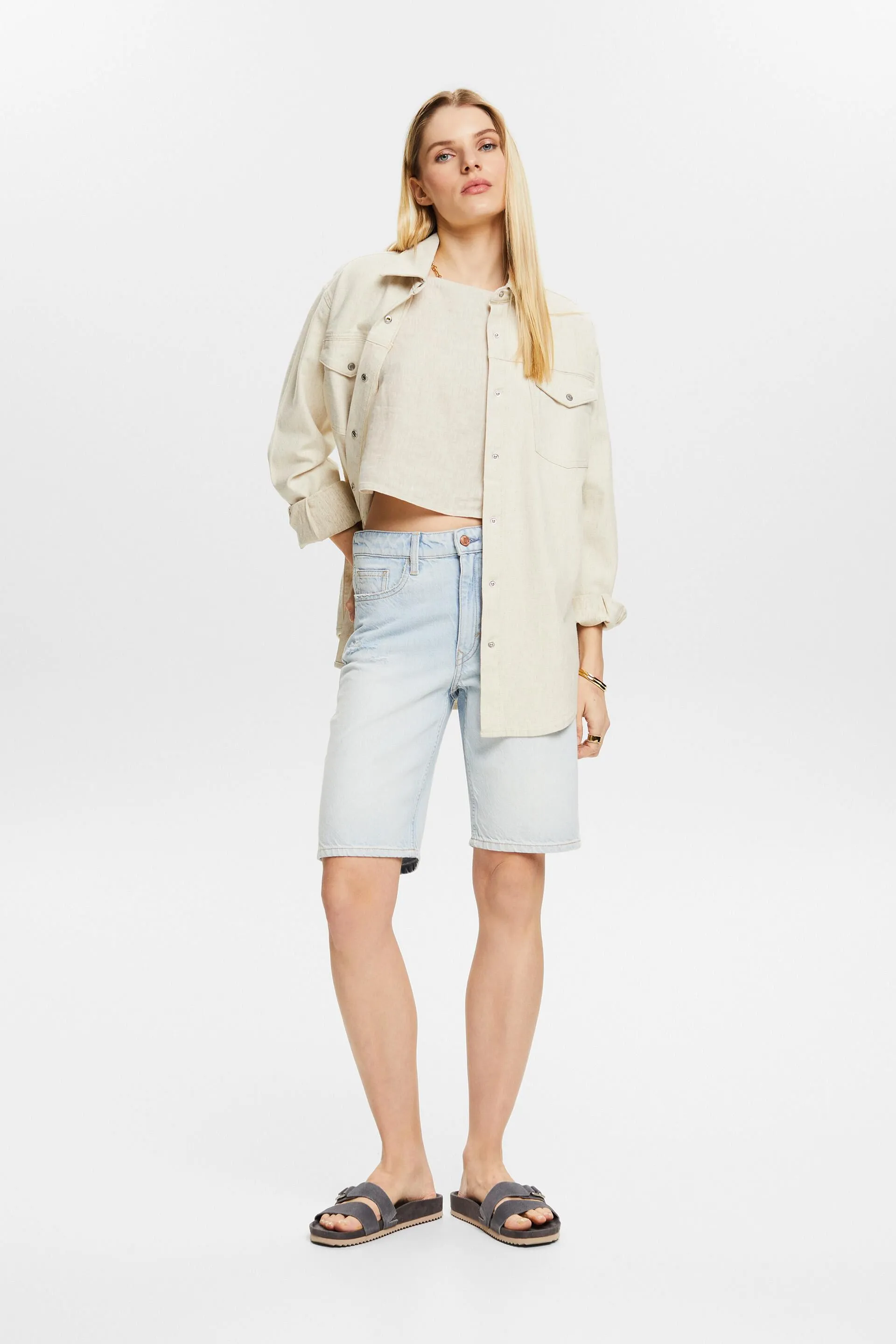 Pantaloncini dritti in stile retrò