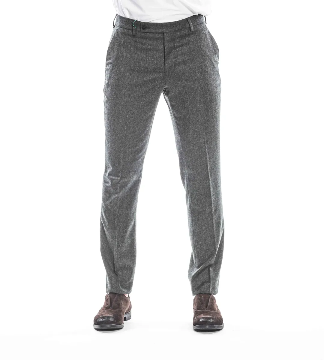 Pantalone in flanella di lana REDA verde militare | BERWICH