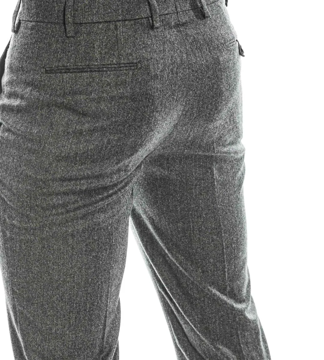 Pantalone in flanella di lana REDA verde militare | BERWICH